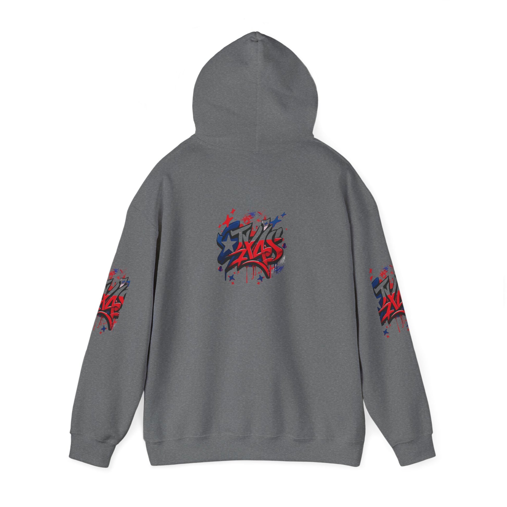 Patriotic Graffiti Hoodie, Cozy Sweatshirt for Casual Wear, Perfect Gift for July 4th, Stylish Streetwear, Unisex Fashion