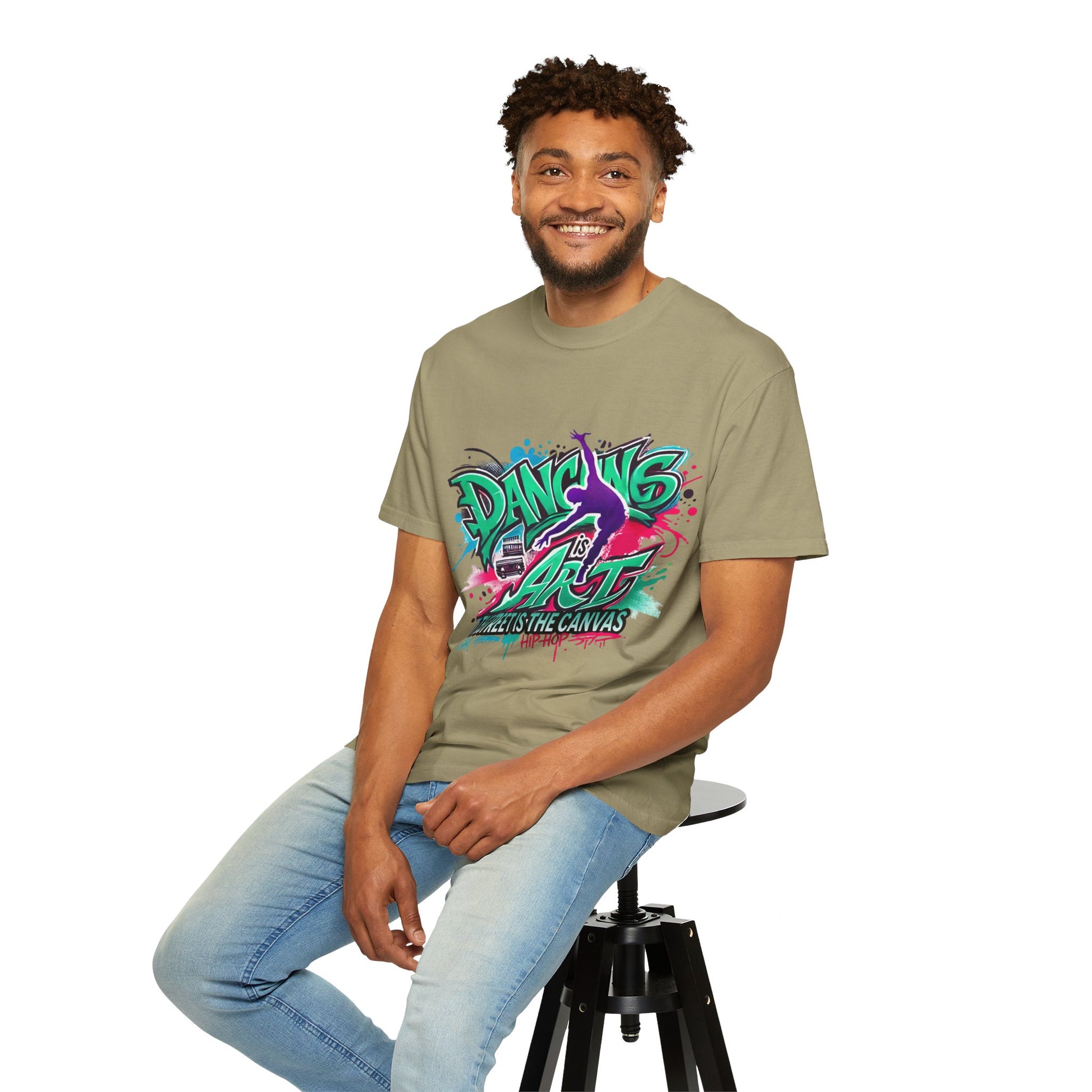 Artistic Dance T-Shirt, Urban Dance Tee, Street Art Apparel, Gift for Dancers, Graffiti Shirt, Colorful Expression Tee