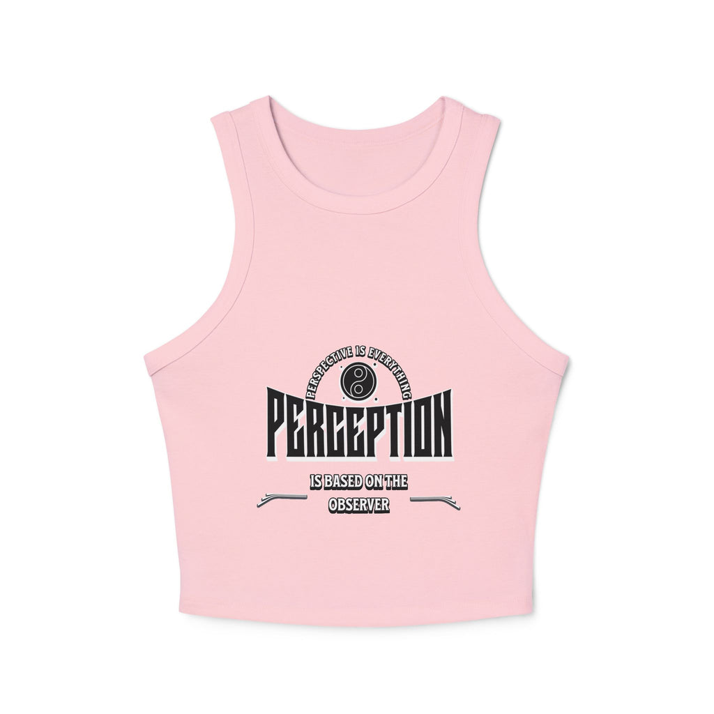 Micro Rib Racer Tank Top – Chic Tank Top, Women's Summer Top, Casual Chic Wear, Gift for Her, Inspirational Clothing, Everyday Style