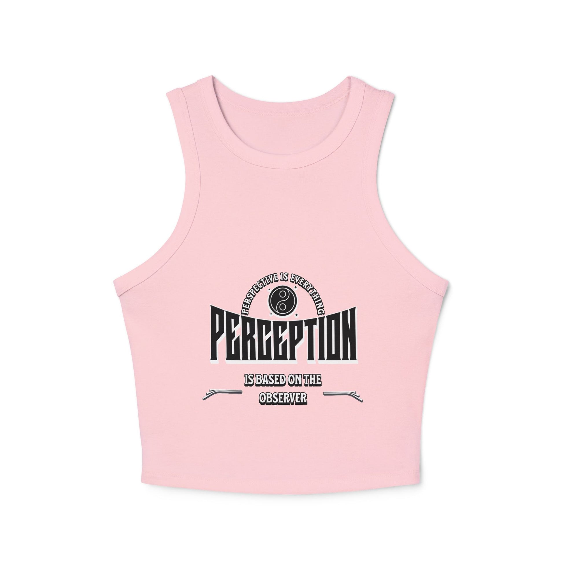 Micro Rib Racer Tank Top – Chic Tank Top, Women's Summer Top, Casual Chic Wear, Gift for Her, Inspirational Clothing, Everyday Style
