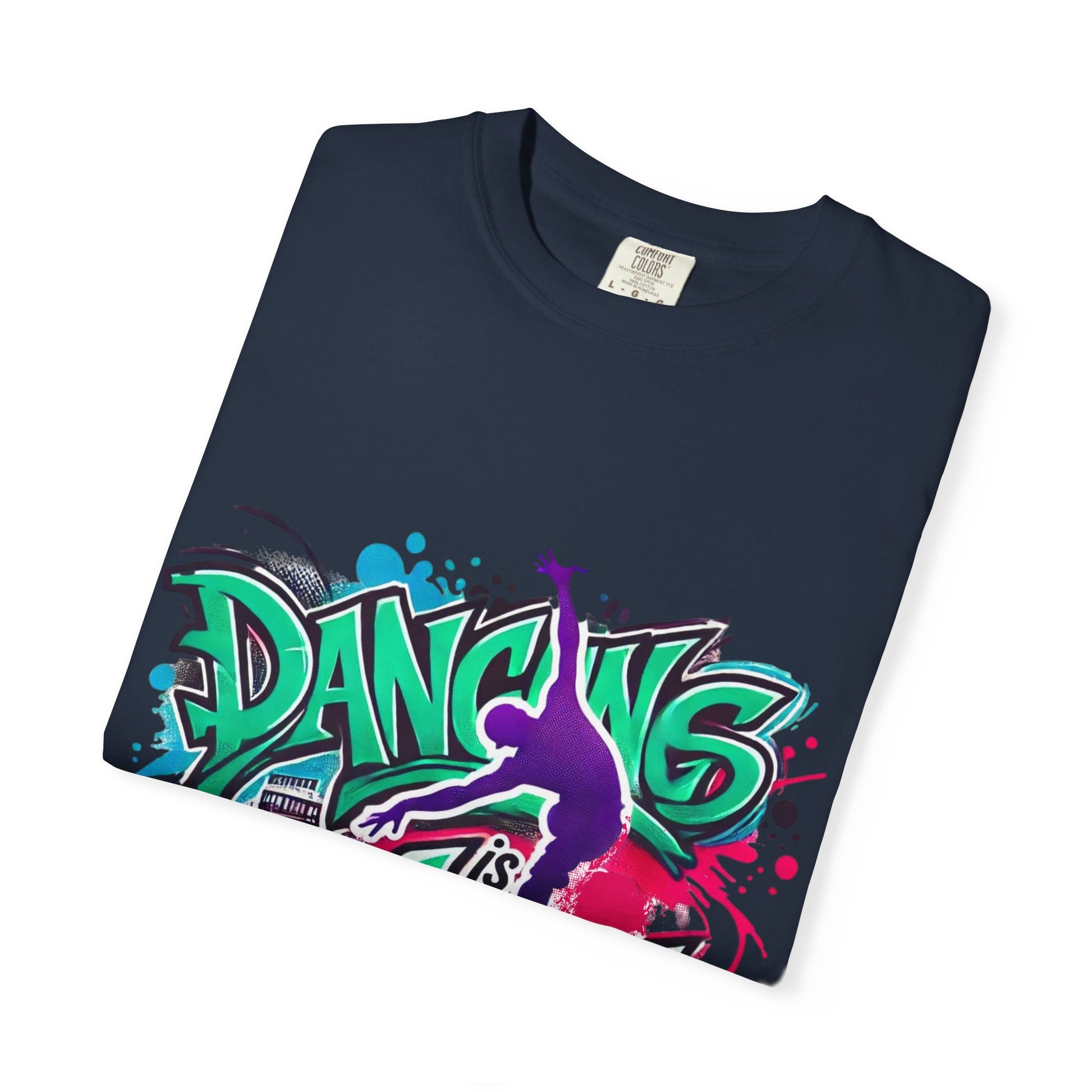 Artistic Dance T-Shirt, Urban Dance Tee, Street Art Apparel, Gift for Dancers, Graffiti Shirt, Colorful Expression Tee