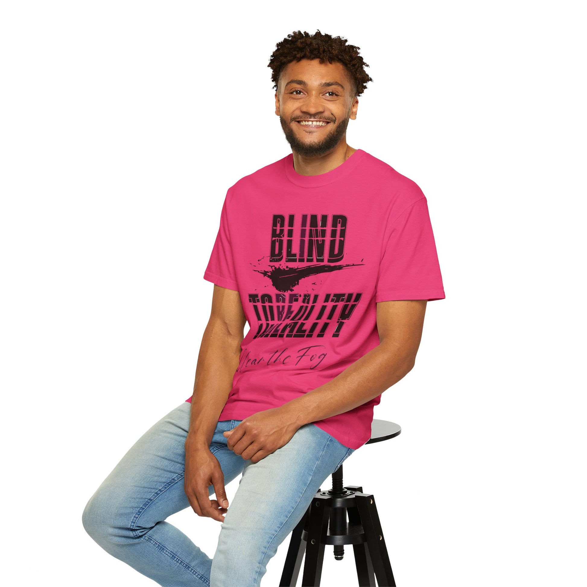 Unisex Garment-Dyed T-shirt with 'Blind to Reality - Clear the Fog' Design, Casual Wear, Gift for Dreamers, Inspirational Tee, [...]