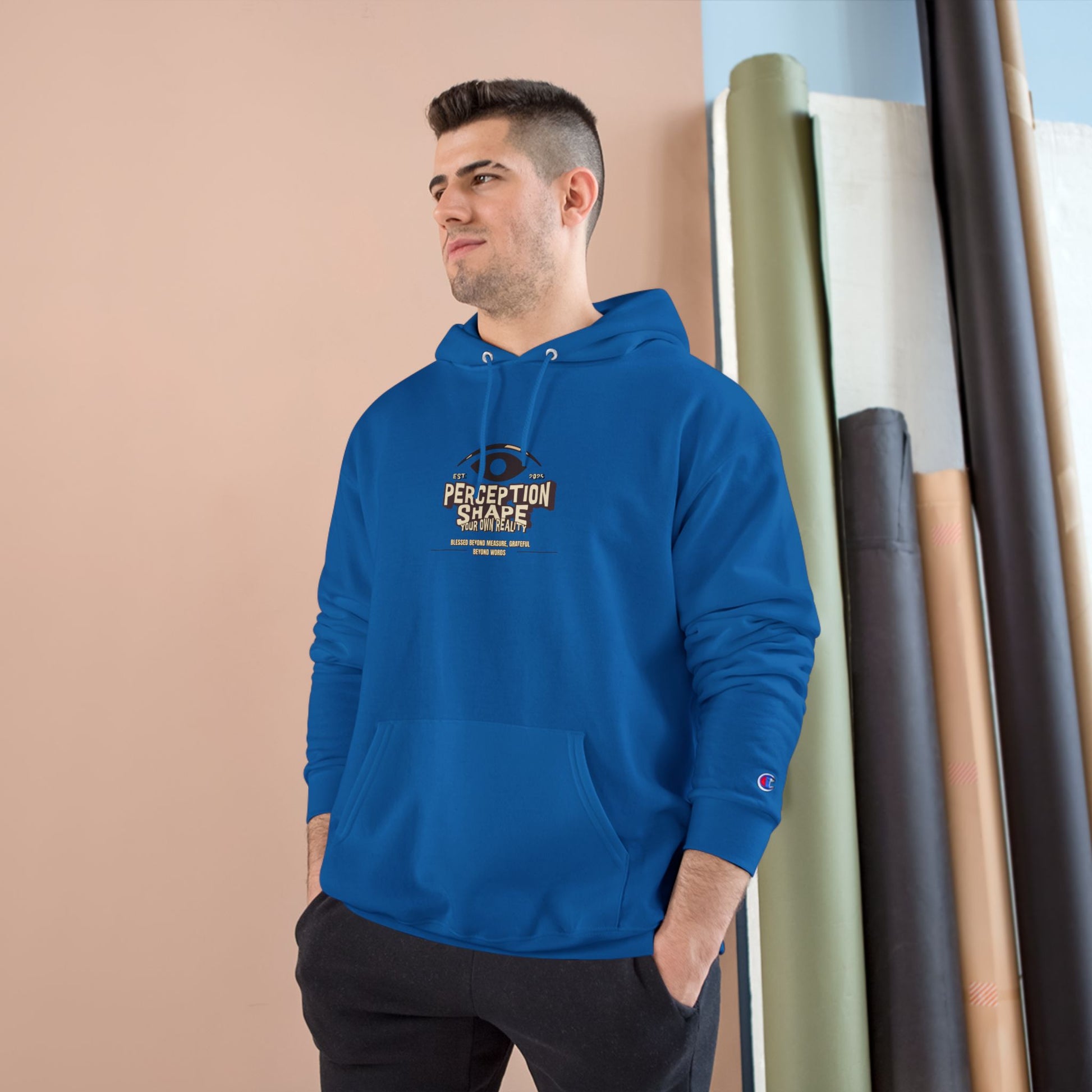 Champion Hoodie with 'Perception Share' Design - Cozy Hoodie for Casual Wear, Gift Ideas, Streetwear, Unique Fashion, Perfect for [...]