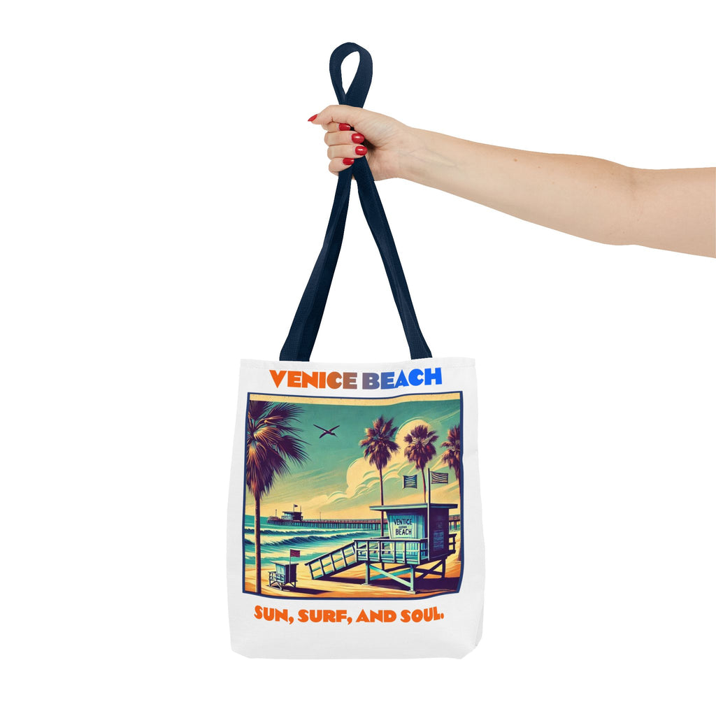 Venice Beach Tote Bag - Sun, Surf, and Soul, Beach Bag, Eco-Friendly, Summer Essential, Travel Tote, Gift for Beach Lovers