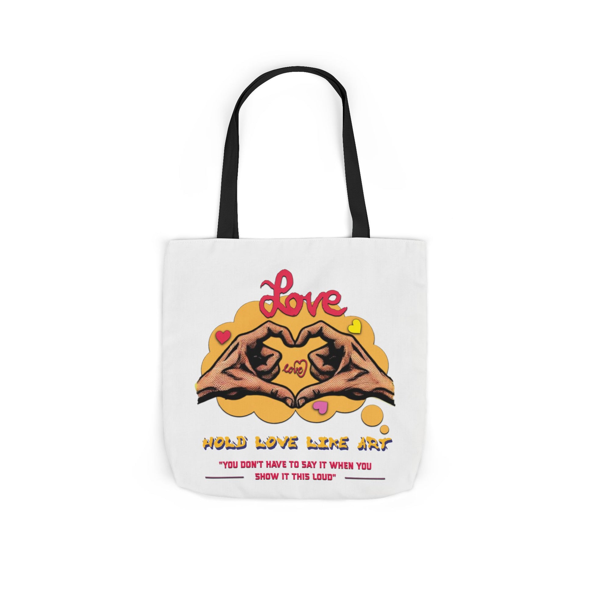 Love Canvas Tote Bag with 5-Color Straps - Perfect for Everyday Use, Gifts, Shopping, Eco-Friendly, Valentine's Day