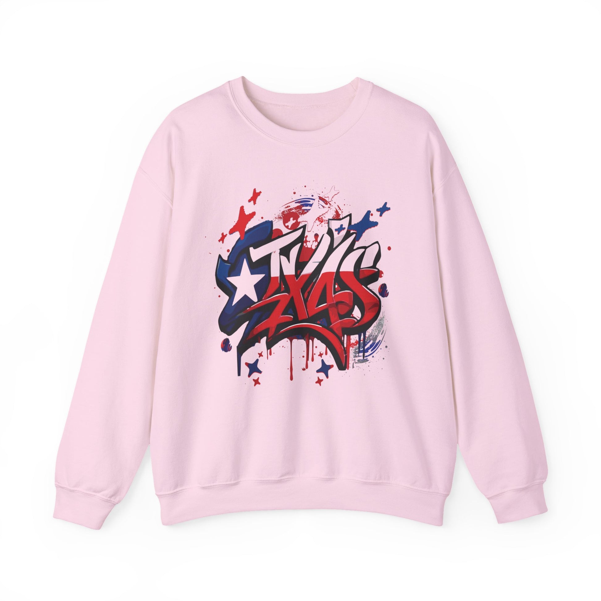 Texas Graffiti Crewneck Sweatshirt, Urban Streetwear, Unisex Fashion, Graphic Sweatshirt, Cozy Layering Piece, Gift for Him/Her