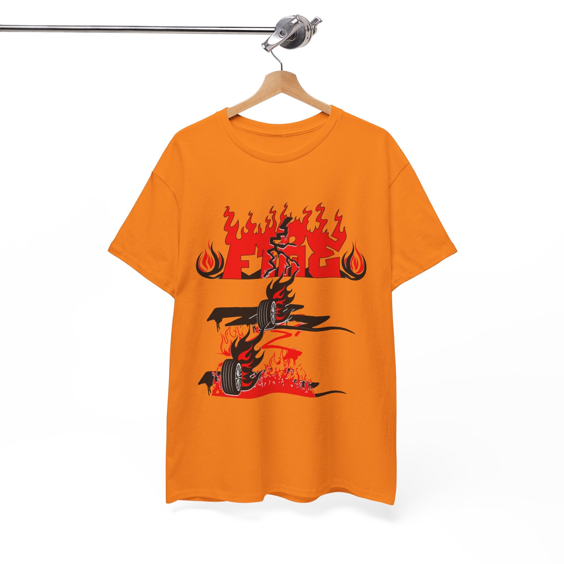 Fire Graphic Unisex Tee, Graphic T-Shirt, Casual Wear, Street Style, Gift for Him/Her, Festival Outfit