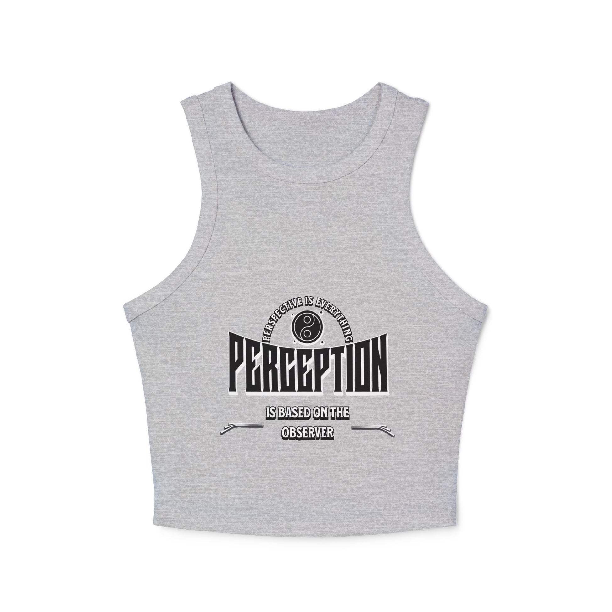 Micro Rib Racer Tank Top – Chic Tank Top, Women's Summer Top, Casual Chic Wear, Gift for Her, Inspirational Clothing, Everyday Style