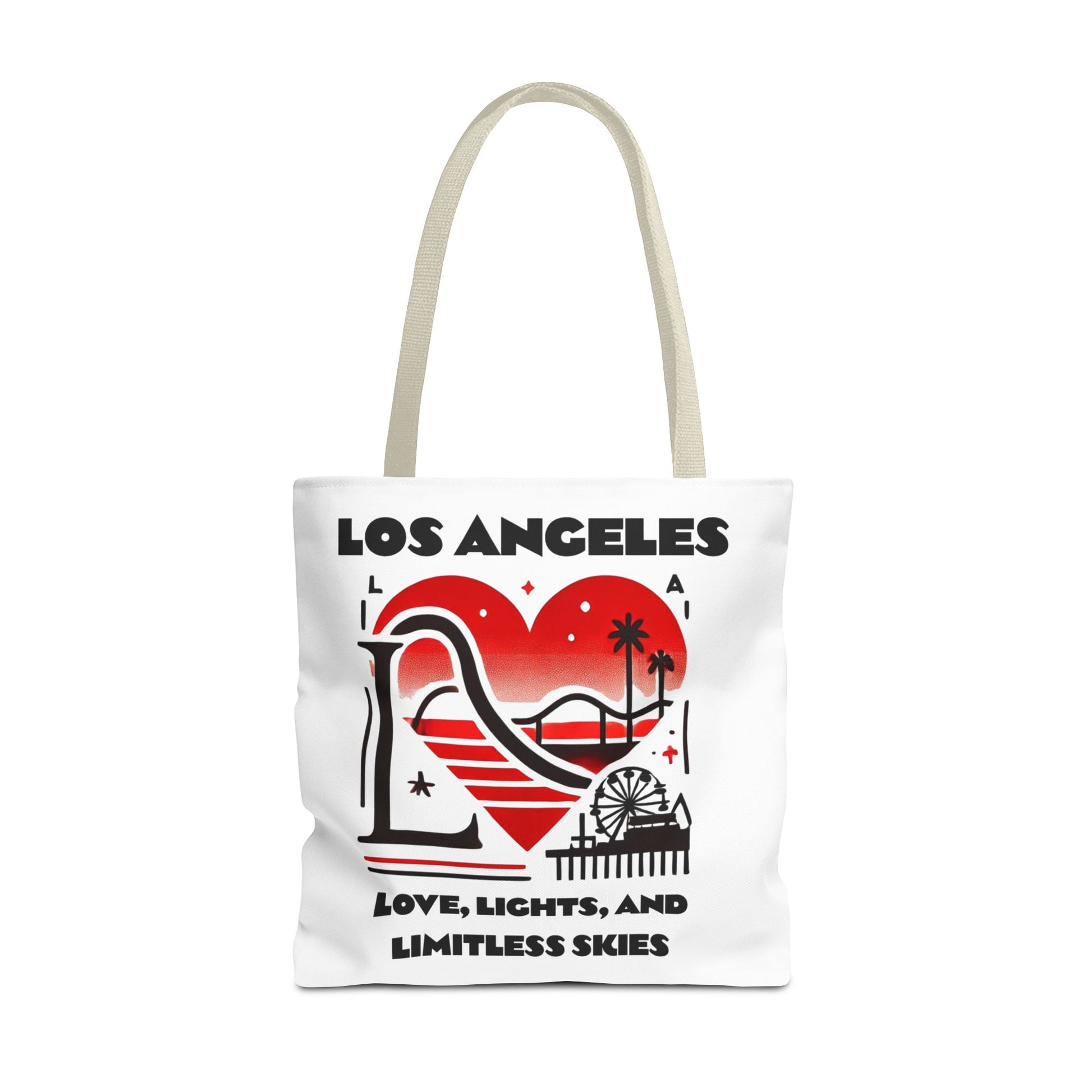 Los Angeles Love Tote Bag | AOP Beach Bag, Shopping Tote, Travel Bag, Eco-Friendly Gift, California Souvenir