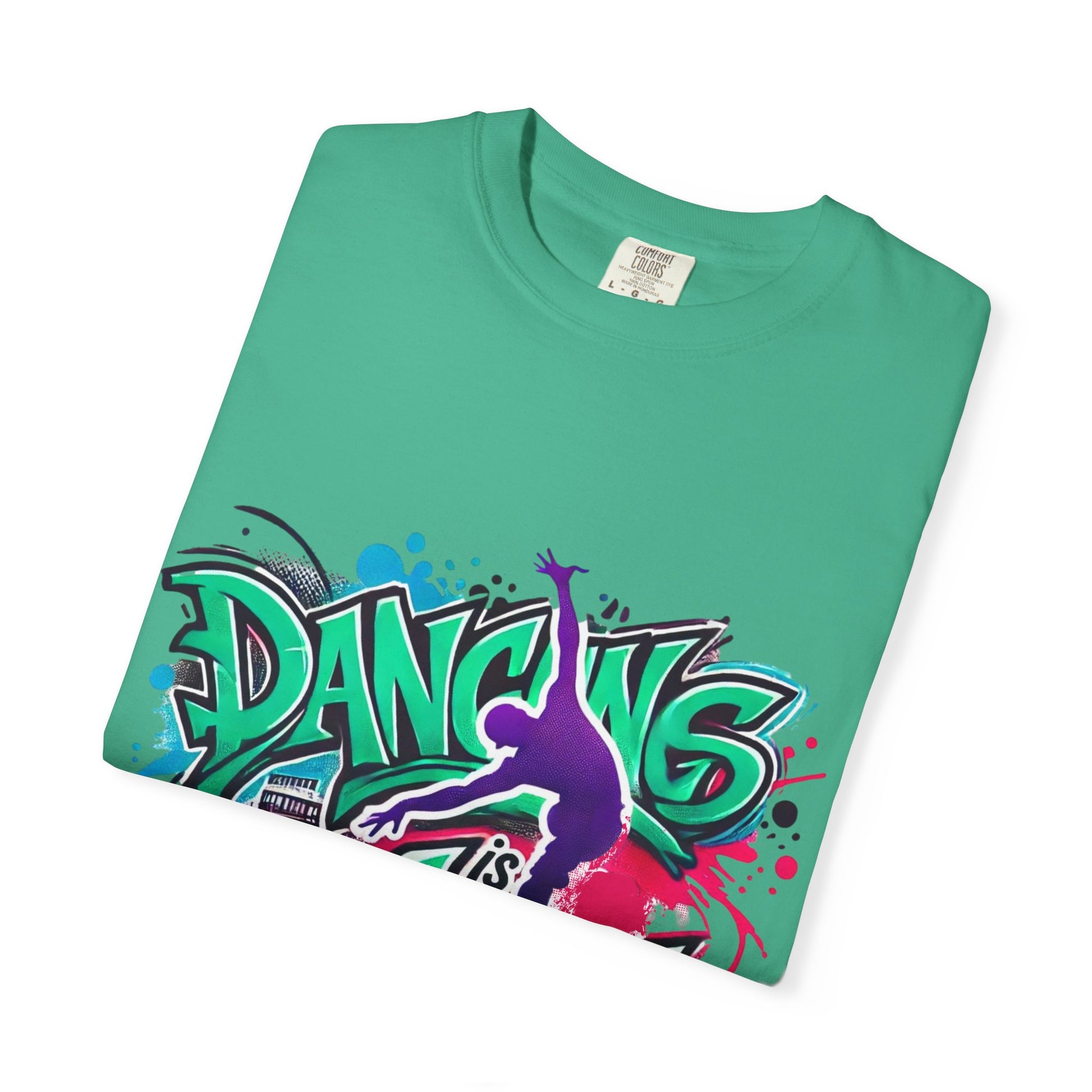 Artistic Dance T-Shirt, Urban Dance Tee, Street Art Apparel, Gift for Dancers, Graffiti Shirt, Colorful Expression Tee