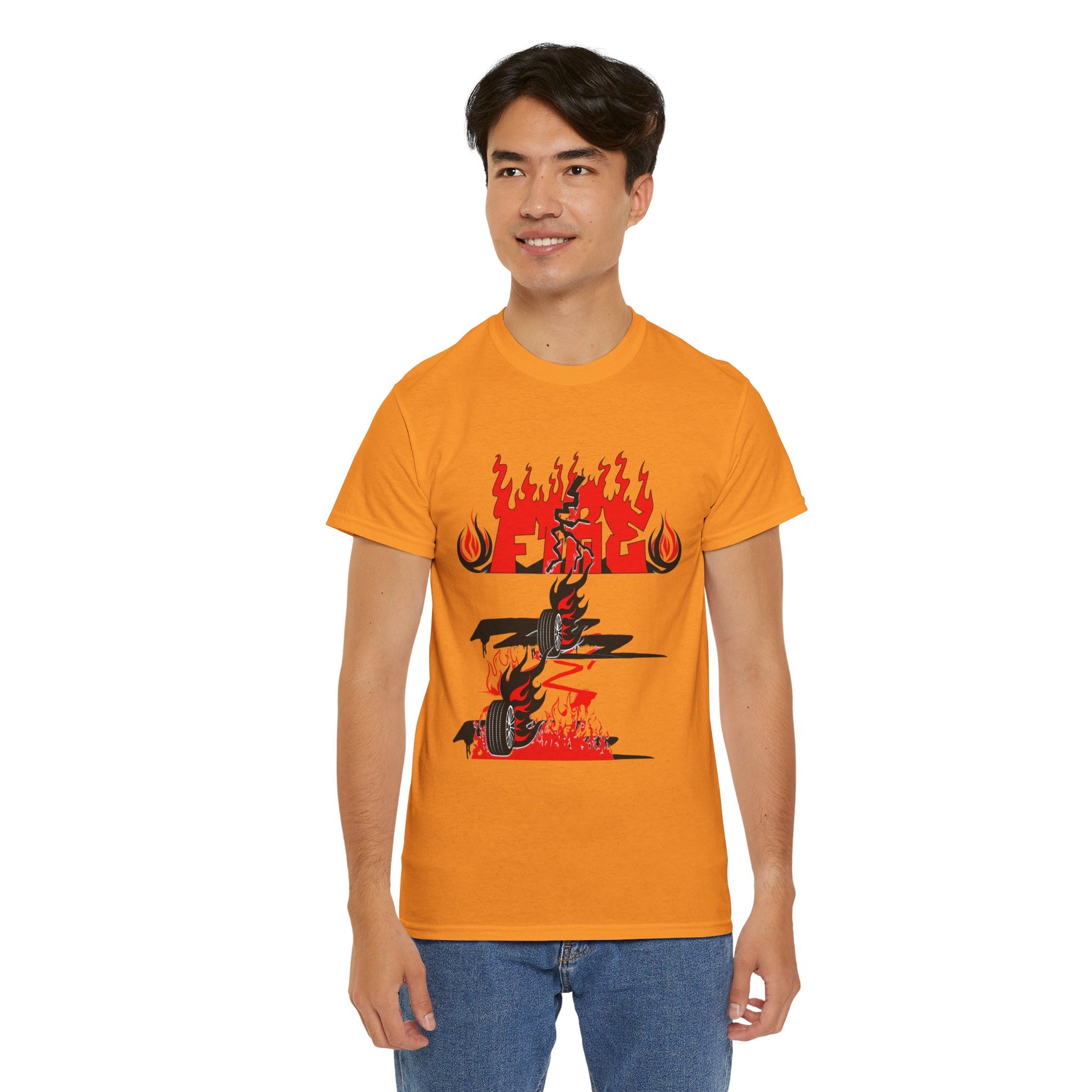Fire Graphic Unisex Tee, Graphic T-Shirt, Casual Wear, Street Style, Gift for Him/Her, Festival Outfit