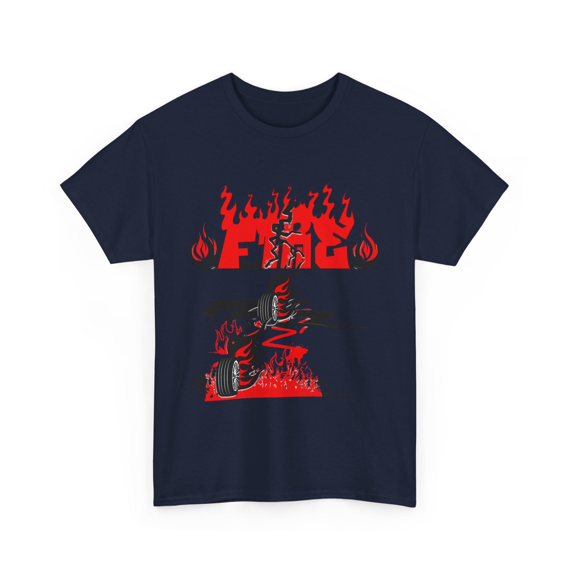 Fire Graphic Unisex Tee, Graphic T-Shirt, Casual Wear, Street Style, Gift for Him/Her, Festival Outfit