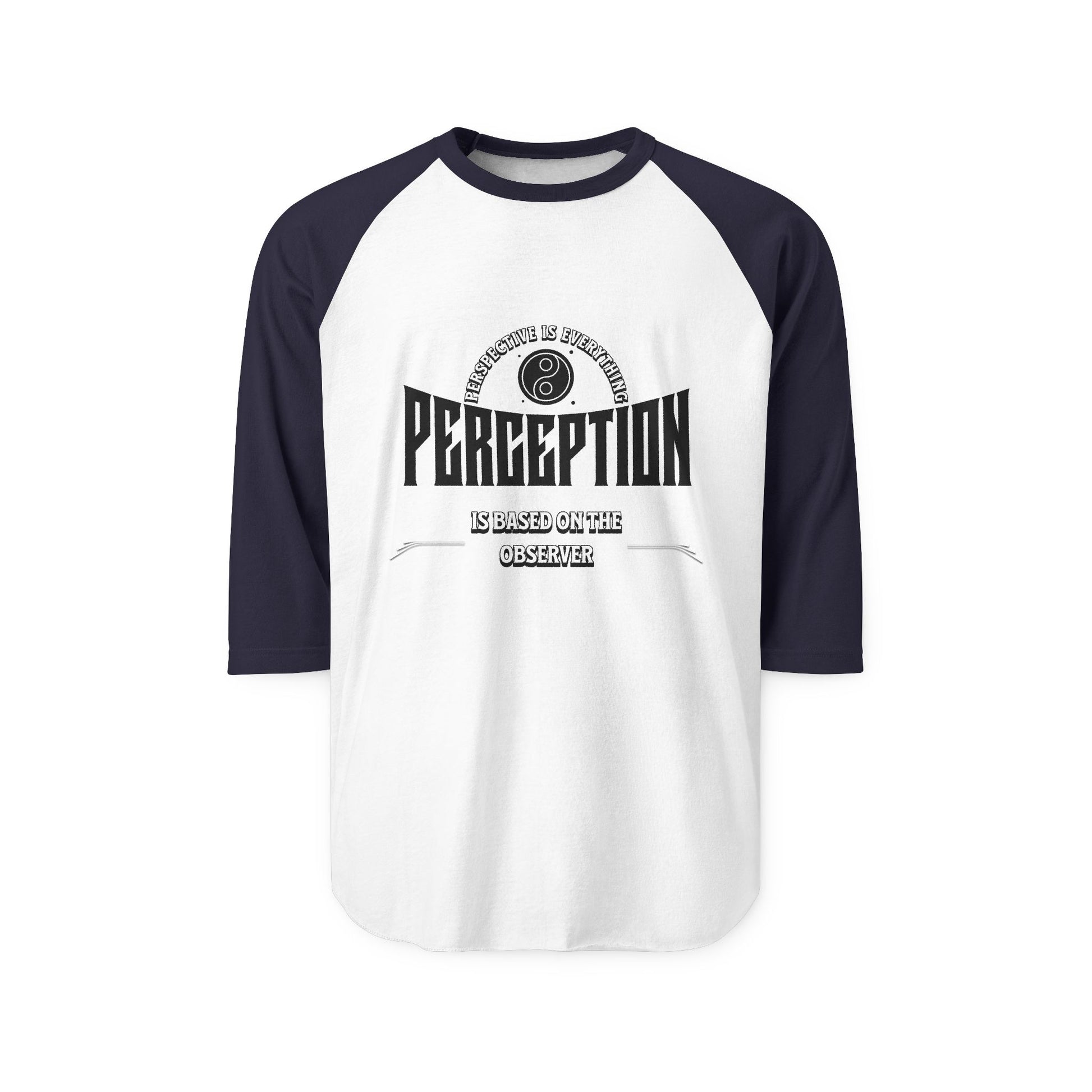 Unisex Three-Quarter Sleeve Raglan Shirt with 'Perception is Based on the Observer' Design - Casual Tee for Mindful Living, Great Gift [...]