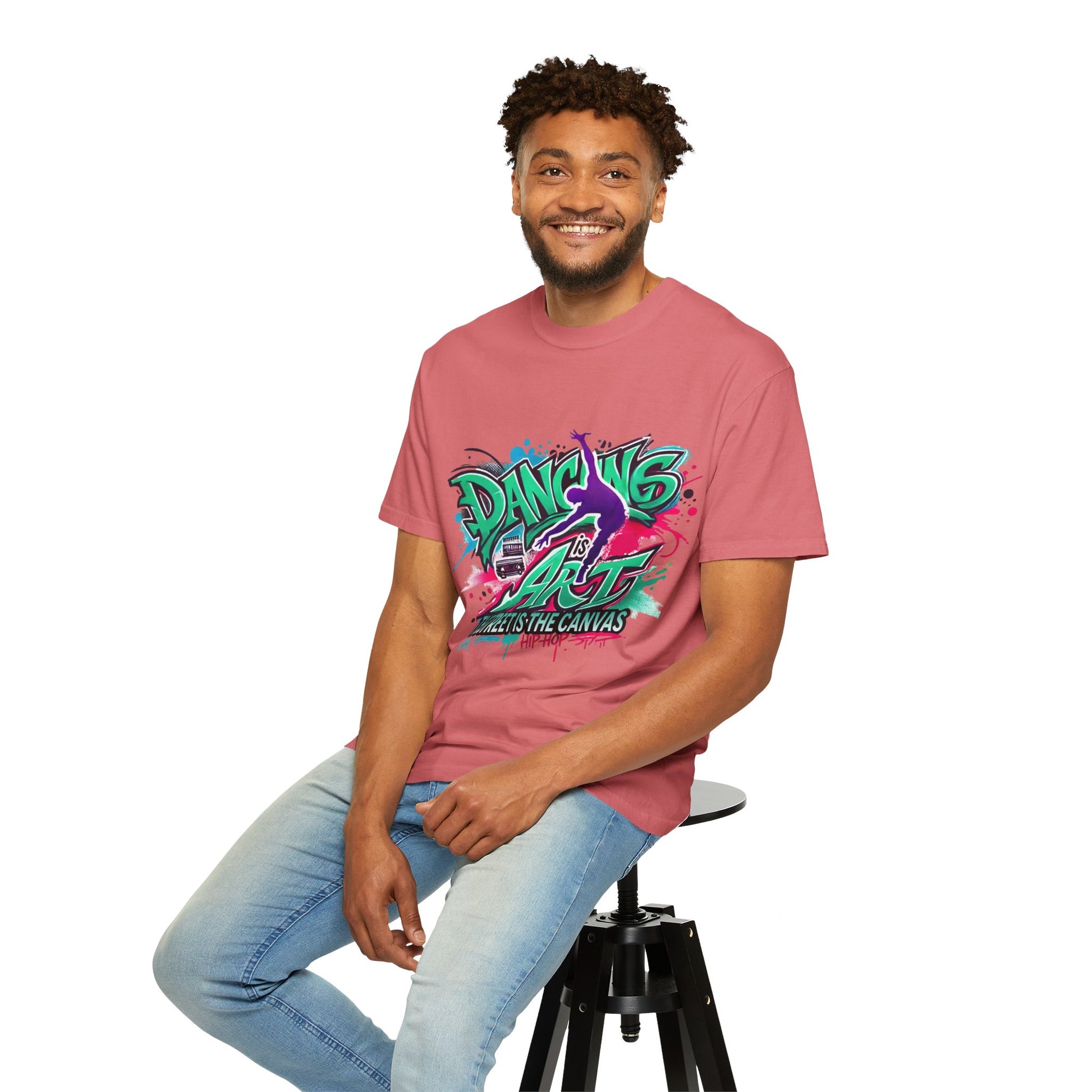 Artistic Dance T-Shirt, Urban Dance Tee, Street Art Apparel, Gift for Dancers, Graffiti Shirt, Colorful Expression Tee