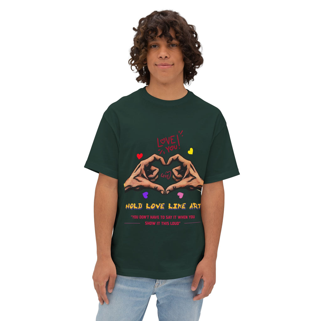 Unisex Oversized Boxy Tee - Love Life Art, Casual Wear, Gifts for Her, Art Apparel, Everyday Comfort Shirt