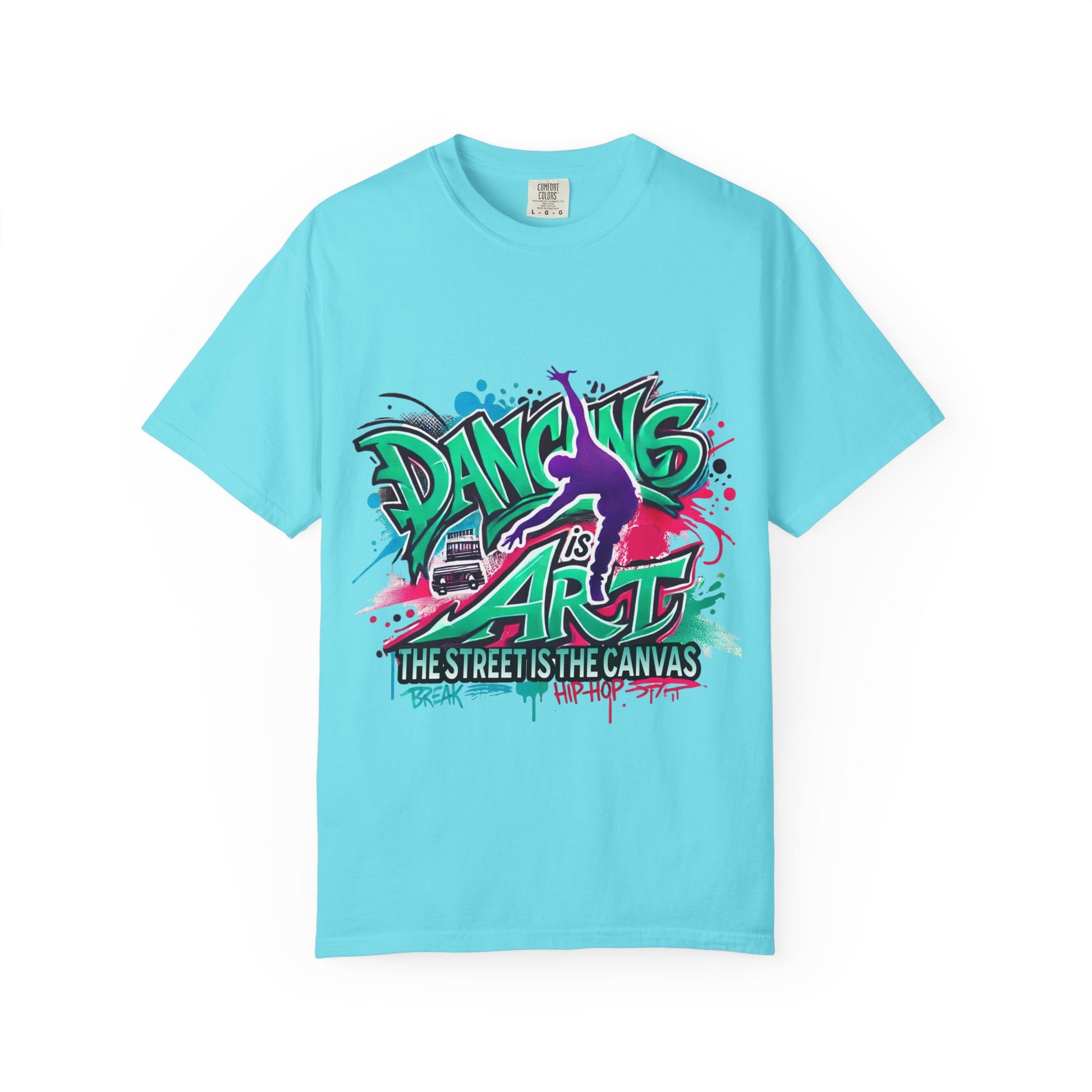 Artistic Dance T-Shirt, Urban Dance Tee, Street Art Apparel, Gift for Dancers, Graffiti Shirt, Colorful Expression Tee