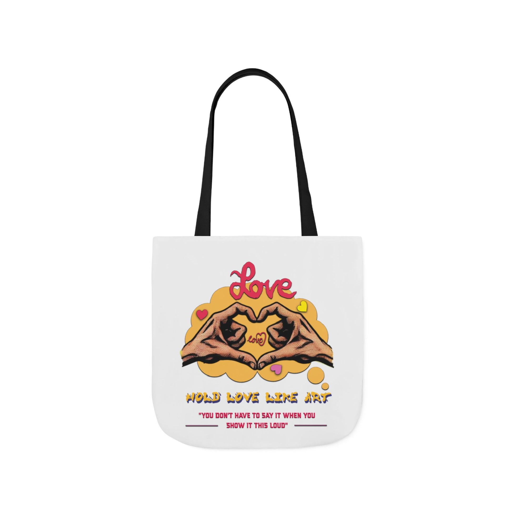 Love Canvas Tote Bag with 5-Color Straps - Perfect for Everyday Use, Gifts, Shopping, Eco-Friendly, Valentine's Day