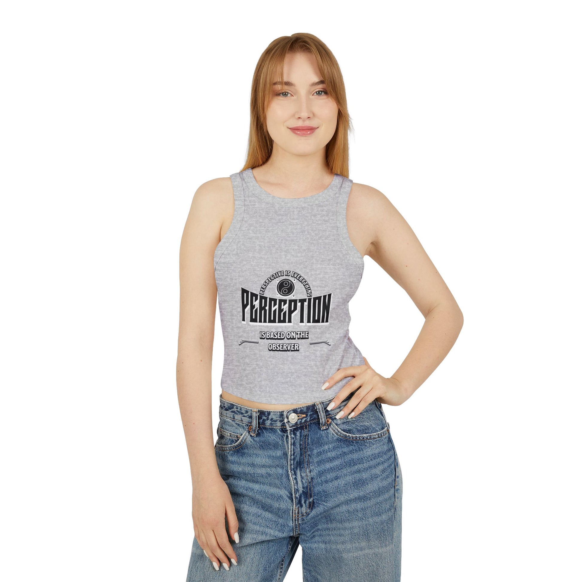 Micro Rib Racer Tank Top – Chic Tank Top, Women's Summer Top, Casual Chic Wear, Gift for Her, Inspirational Clothing, Everyday Style