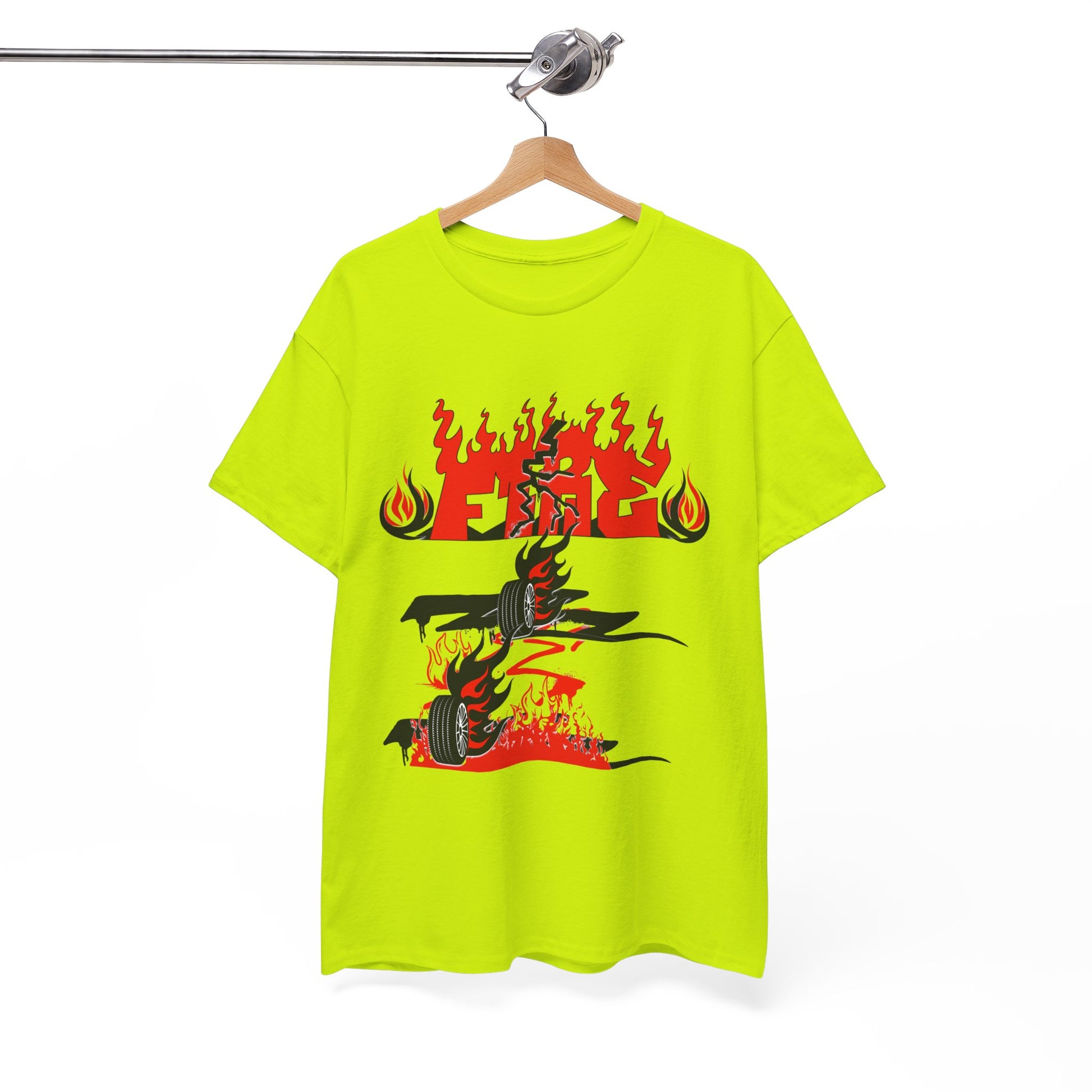 Fire Graphic Unisex Tee, Graphic T-Shirt, Casual Wear, Street Style, Gift for Him/Her, Festival Outfit