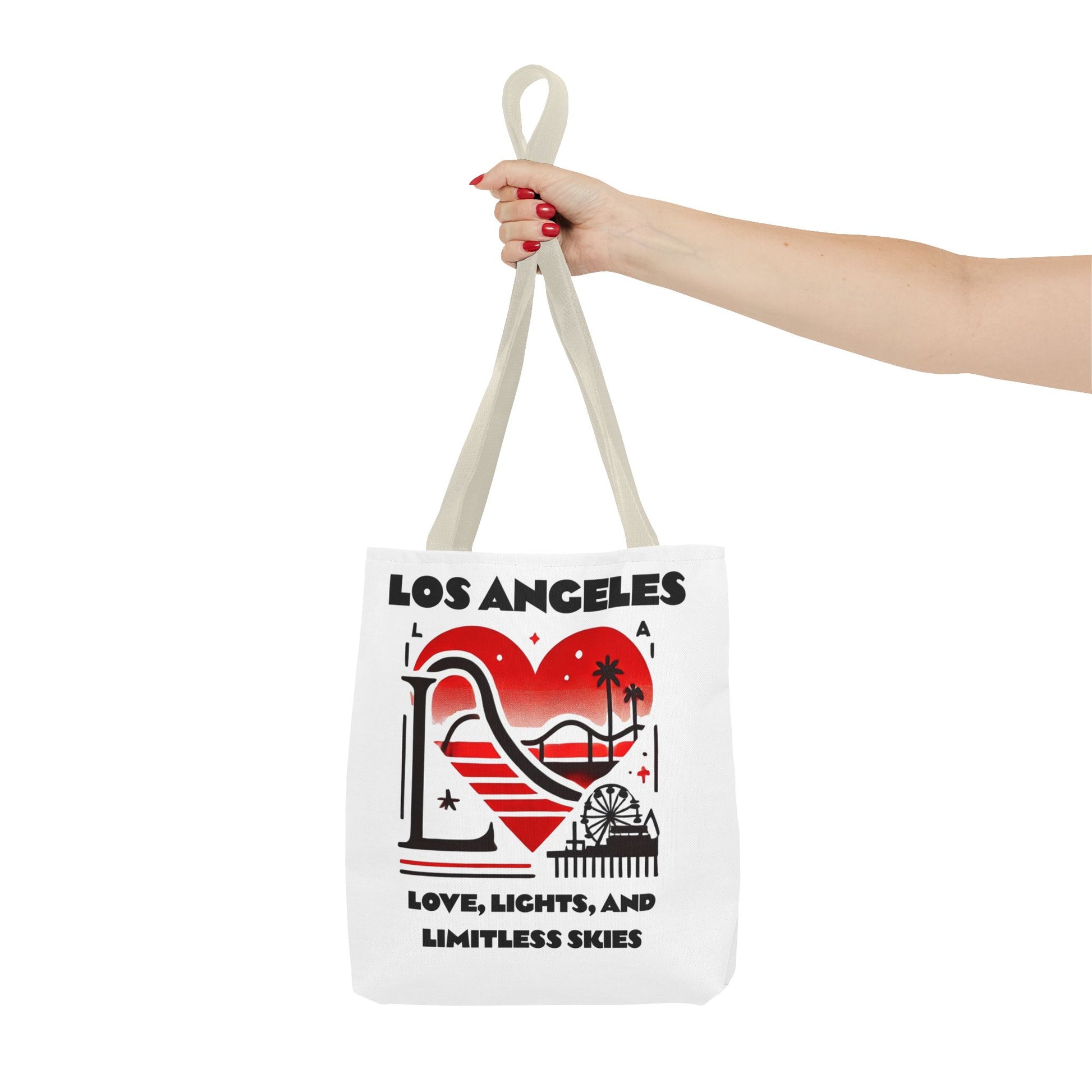 Los Angeles Love Tote Bag | AOP Beach Bag, Shopping Tote, Travel Bag, Eco-Friendly Gift, California Souvenir