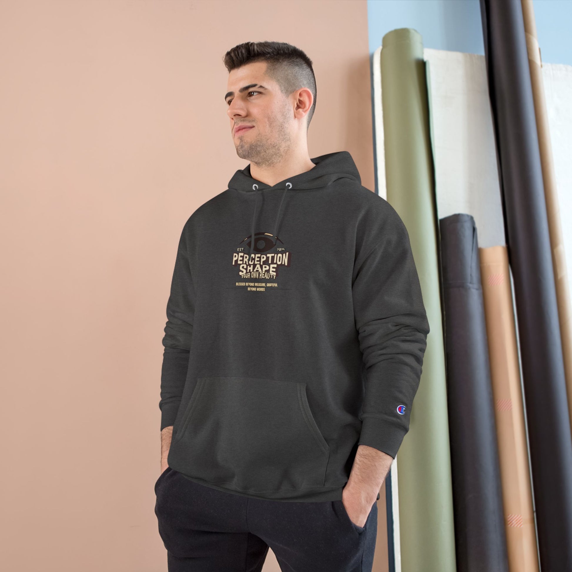Champion Hoodie with 'Perception Share' Design - Cozy Hoodie for Casual Wear, Gift Ideas, Streetwear, Unique Fashion, Perfect for [...]