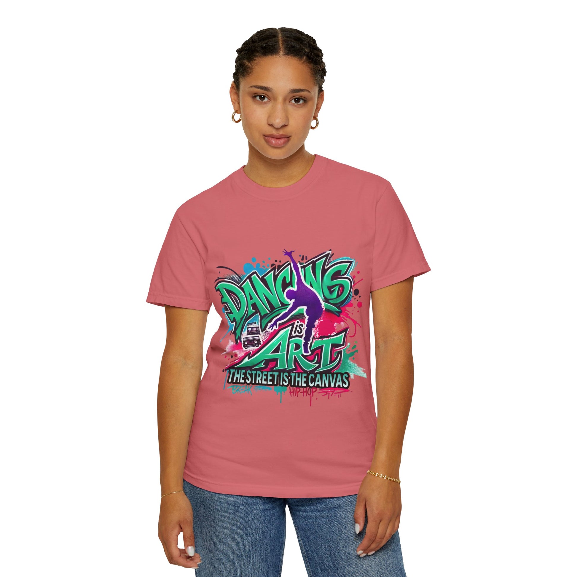 Artistic Dance T-Shirt, Urban Dance Tee, Street Art Apparel, Gift for Dancers, Graffiti Shirt, Colorful Expression Tee