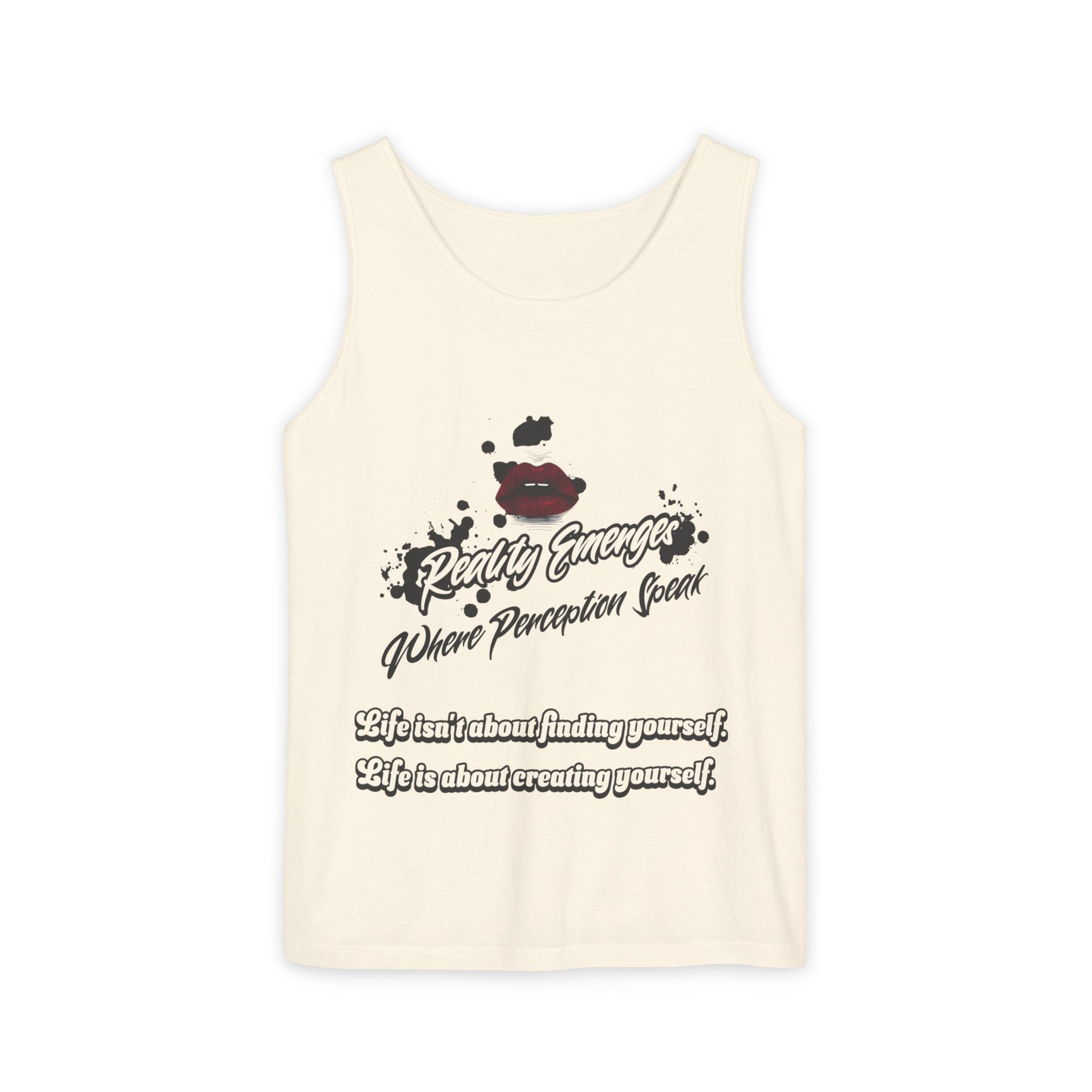 Tank Top - "Create Yourself" Quote Design, Motivational Apparel, Gift for Self-Love, Summer Essential, Positive Vibes