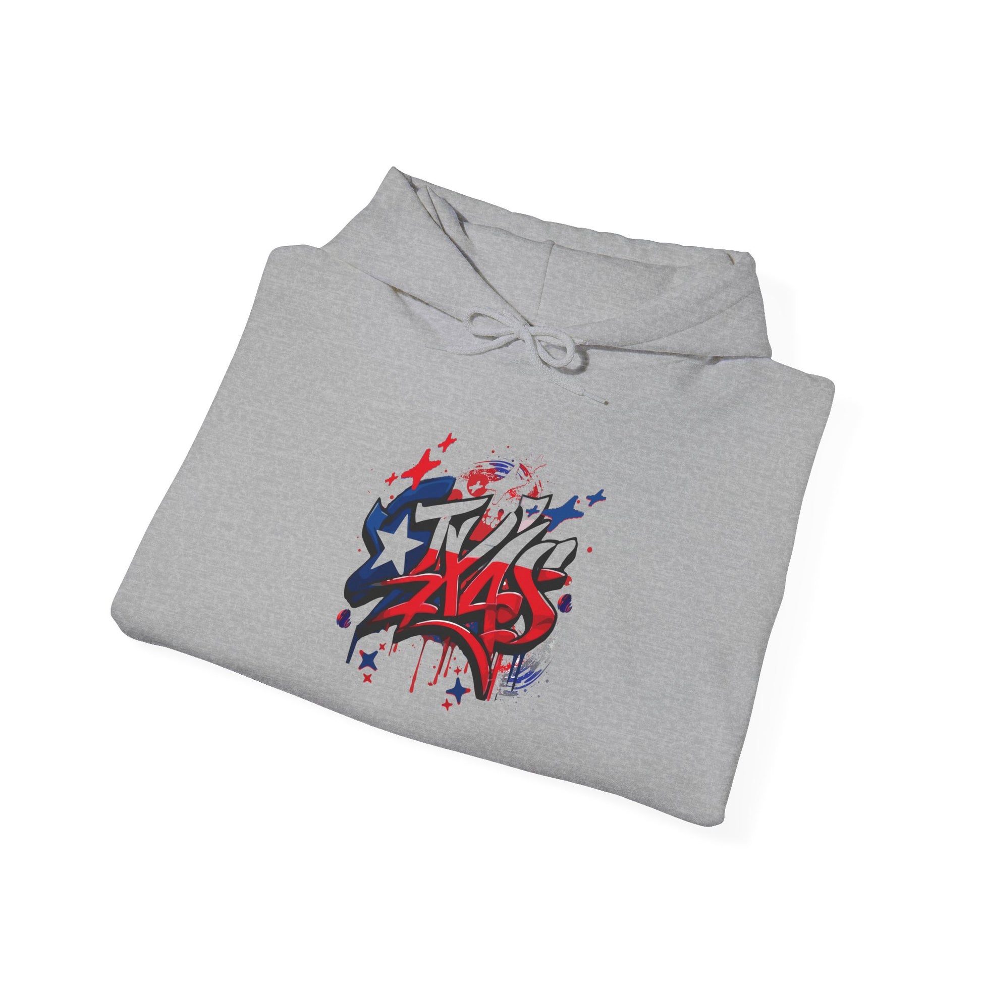 Patriotic Graffiti Hoodie, Cozy Sweatshirt for Casual Wear, Perfect Gift for July 4th, Stylish Streetwear, Unisex Fashion