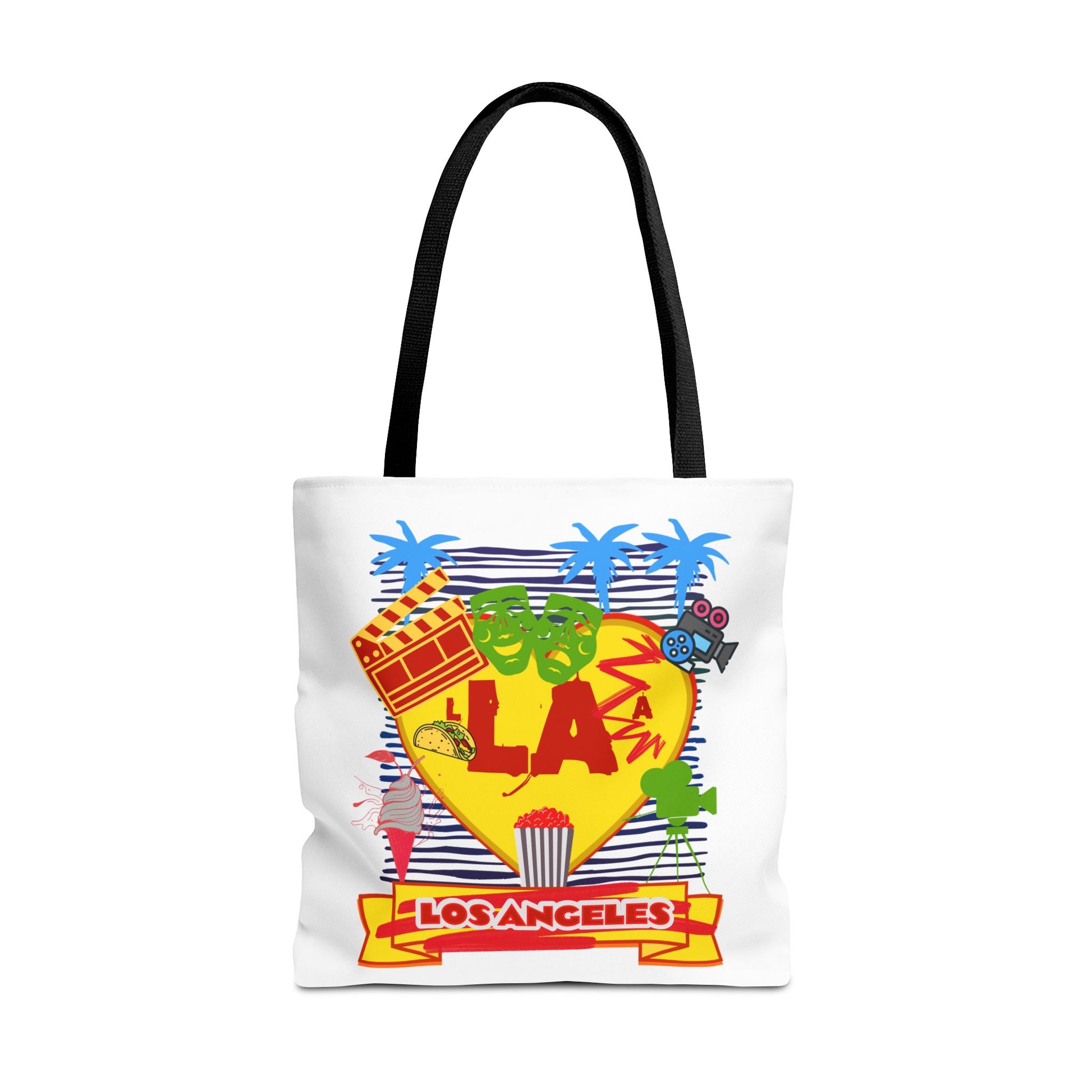 Los Angeles Love Tote Bag, Fun Beach Bag, Travel Tote, Summer Accessory, Gift for Travelers, AOP Design