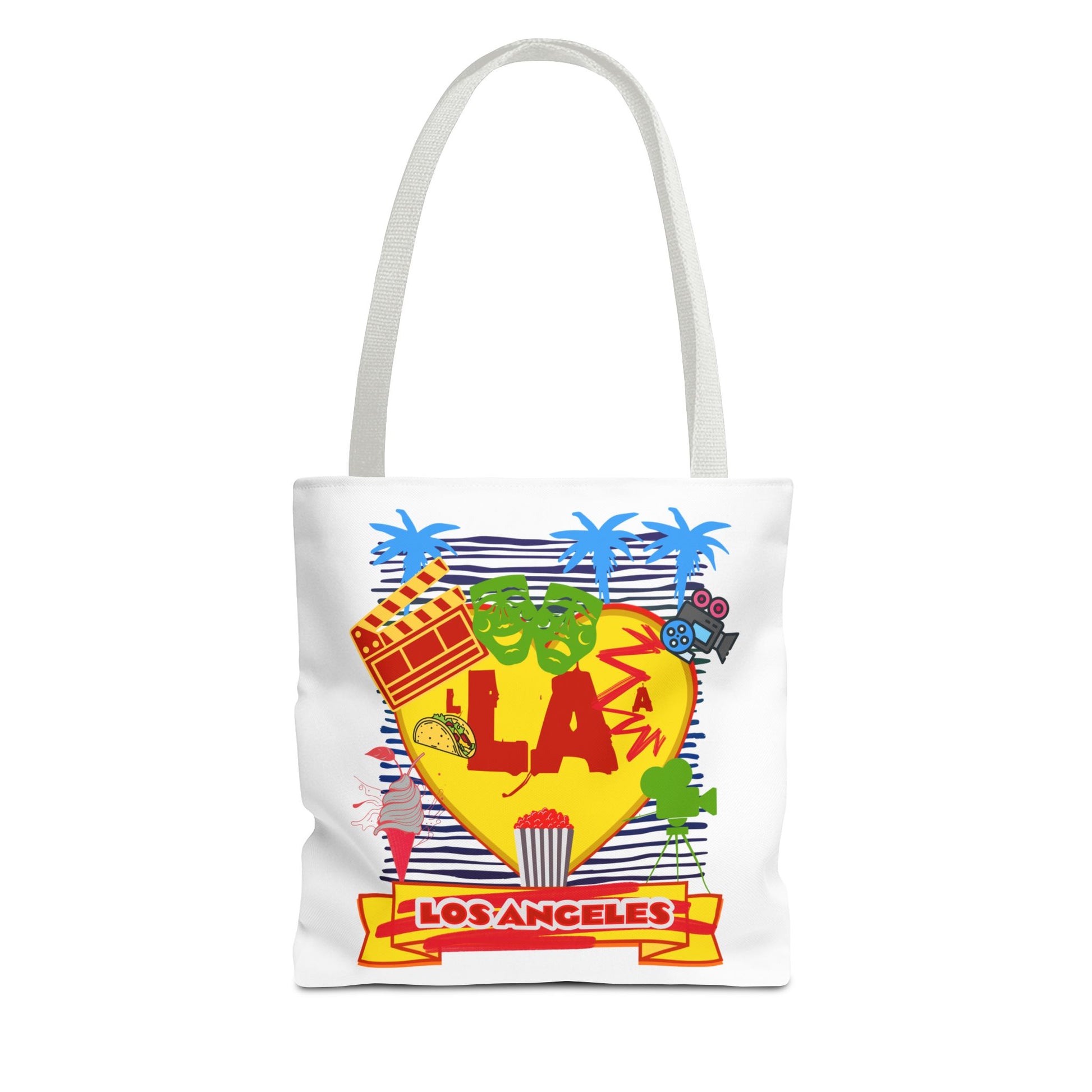 Los Angeles Love Tote Bag, Fun Beach Bag, Travel Tote, Summer Accessory, Gift for Travelers, AOP Design