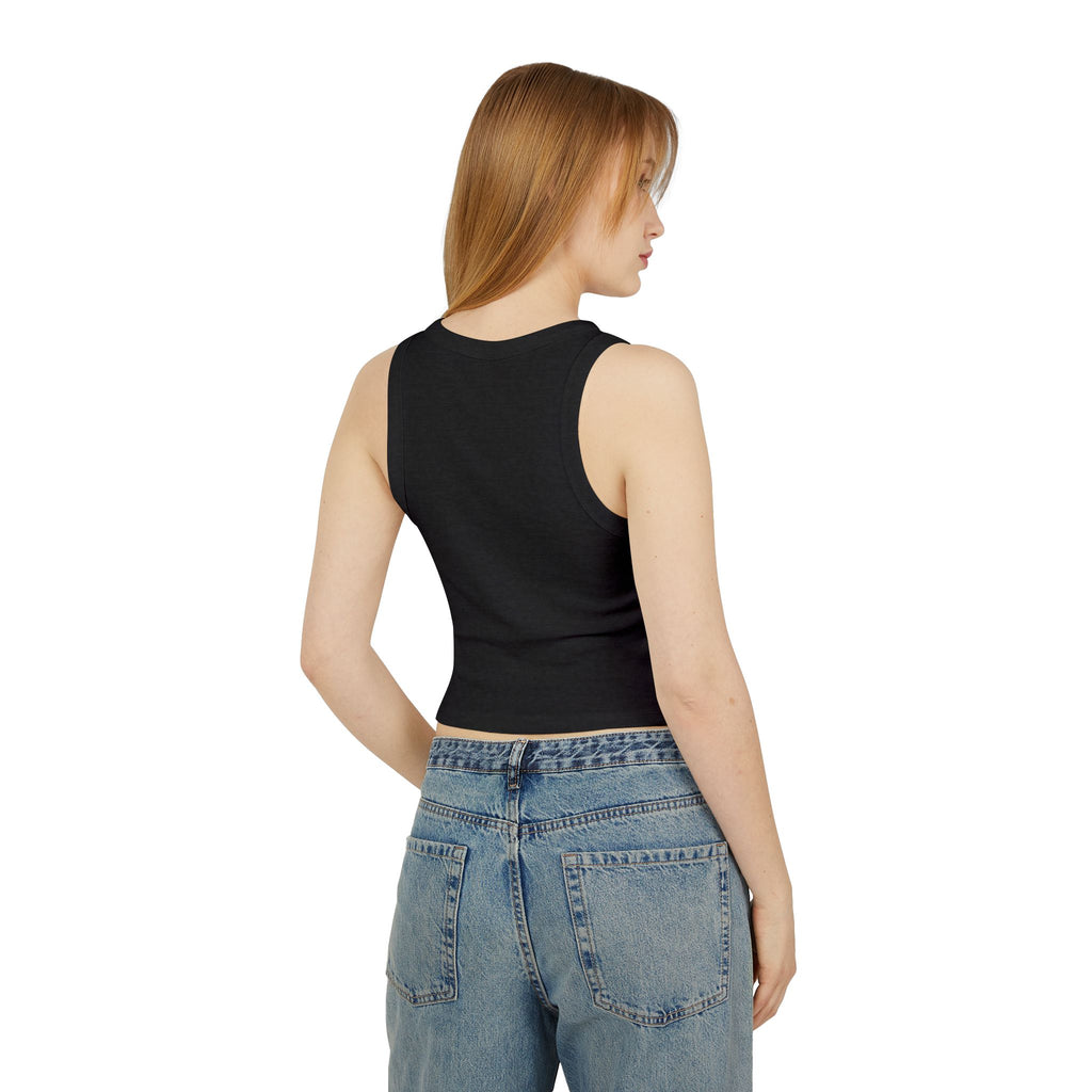 Women's Graphic Crop Tank Top: 'Perception' Design, Summer Essential, Casual Wear, Workout Gear, Festival Outfit