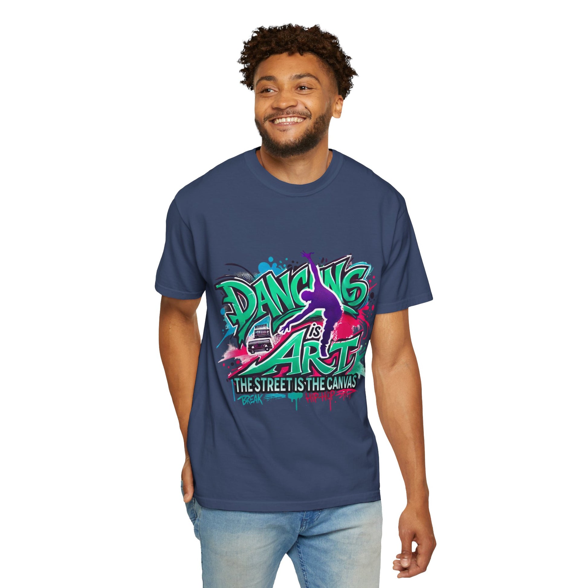 Artistic Dance T-Shirt, Urban Dance Tee, Street Art Apparel, Gift for Dancers, Graffiti Shirt, Colorful Expression Tee