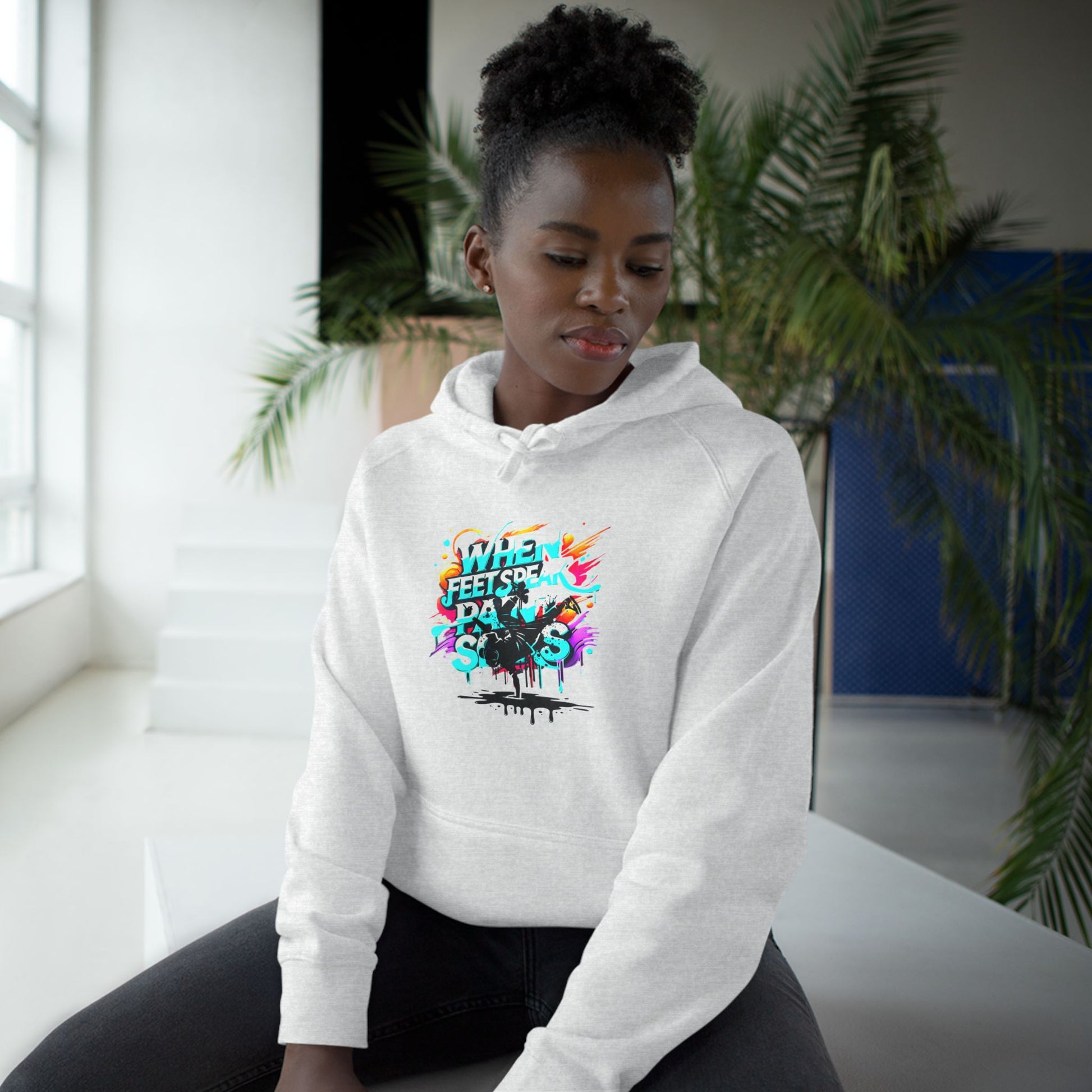 Urban Expression Graffiti Hoodie - When Feet Speak, Paint Soars Hoodie.