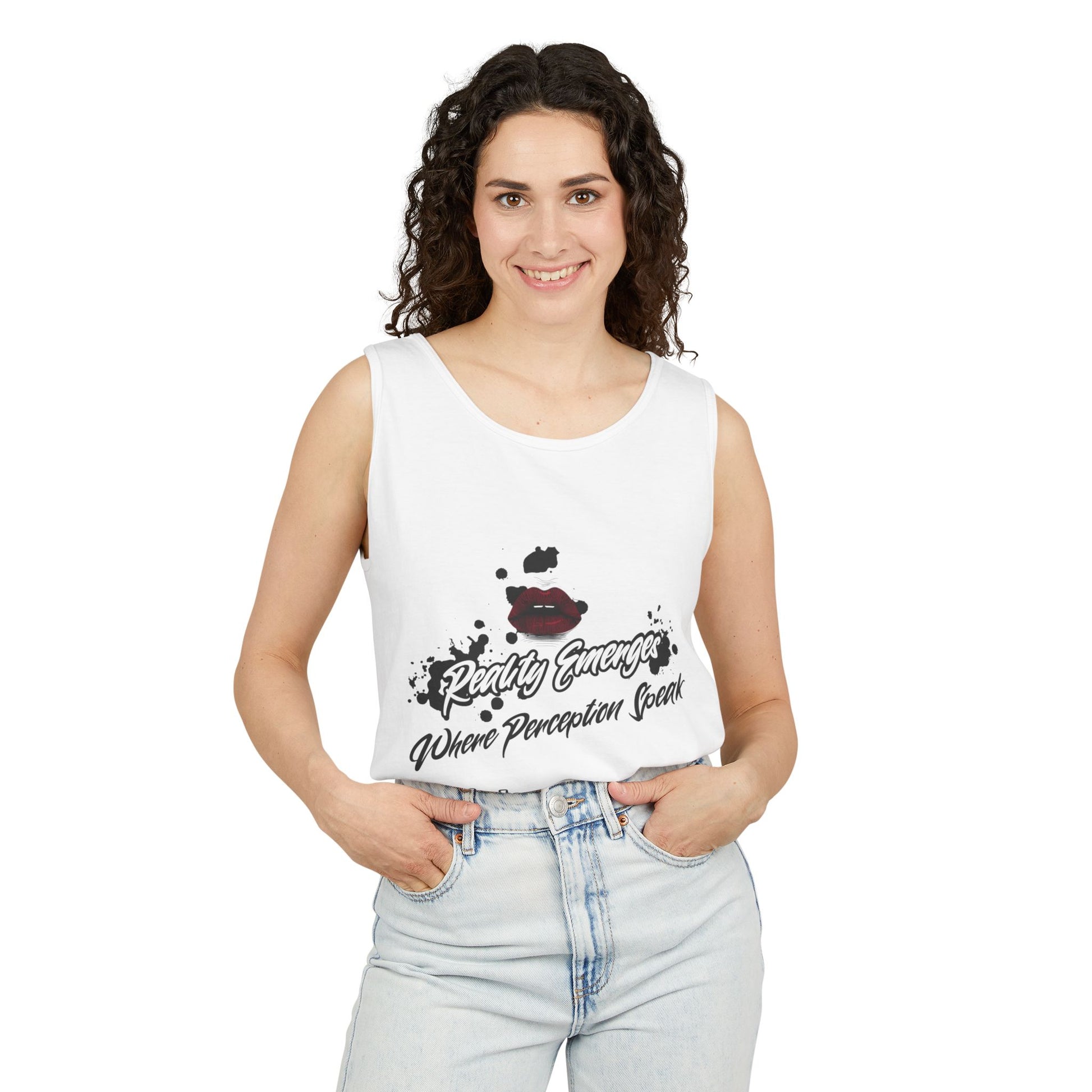 Tank Top - "Create Yourself" Quote Design, Motivational Apparel, Gift for Self-Love, Summer Essential, Positive Vibes