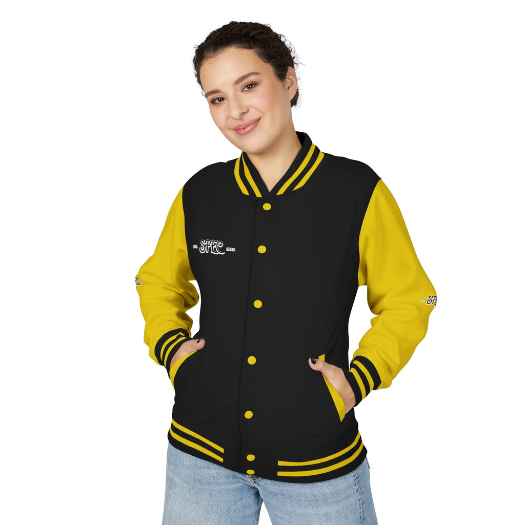 Unisex Varsity Letterman Jacket – Spit Fire Echo Change Embroidered Design