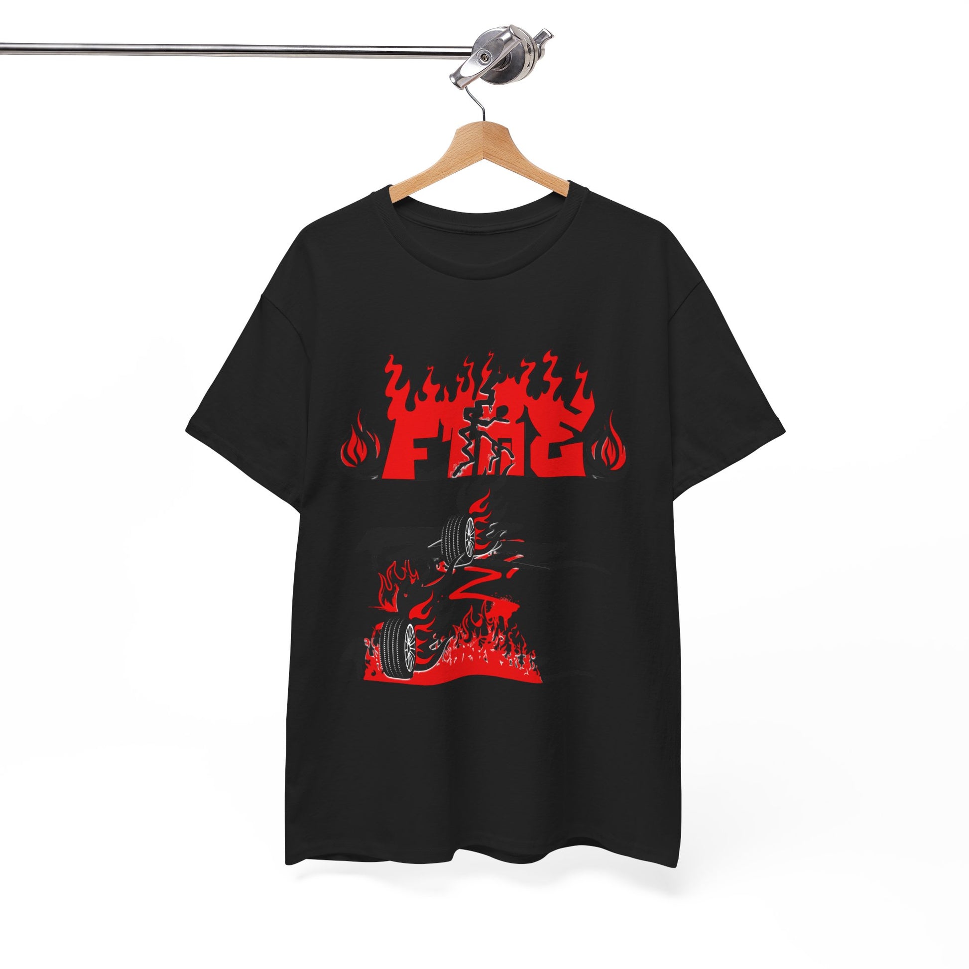 Fire Graphic Unisex Tee, Graphic T-Shirt, Casual Wear, Street Style, Gift for Him/Her, Festival Outfit