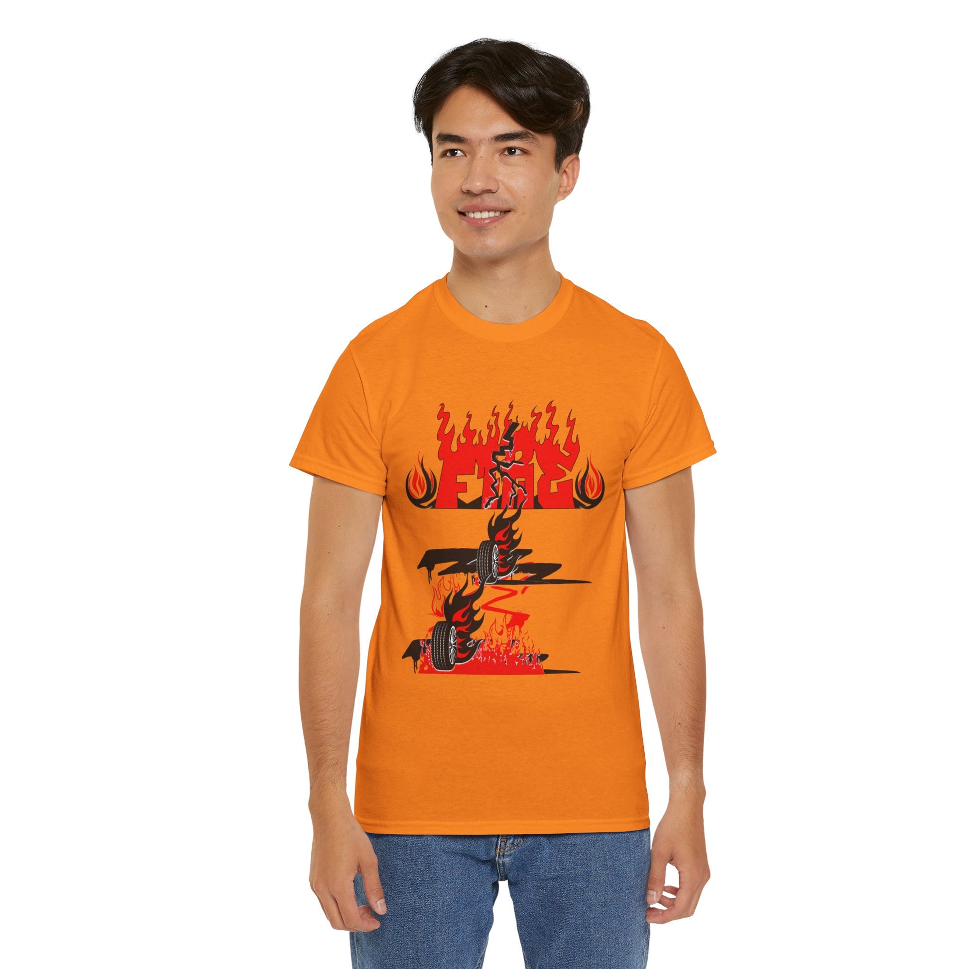 Fire Graphic Unisex Tee, Graphic T-Shirt, Casual Wear, Street Style, Gift for Him/Her, Festival Outfit