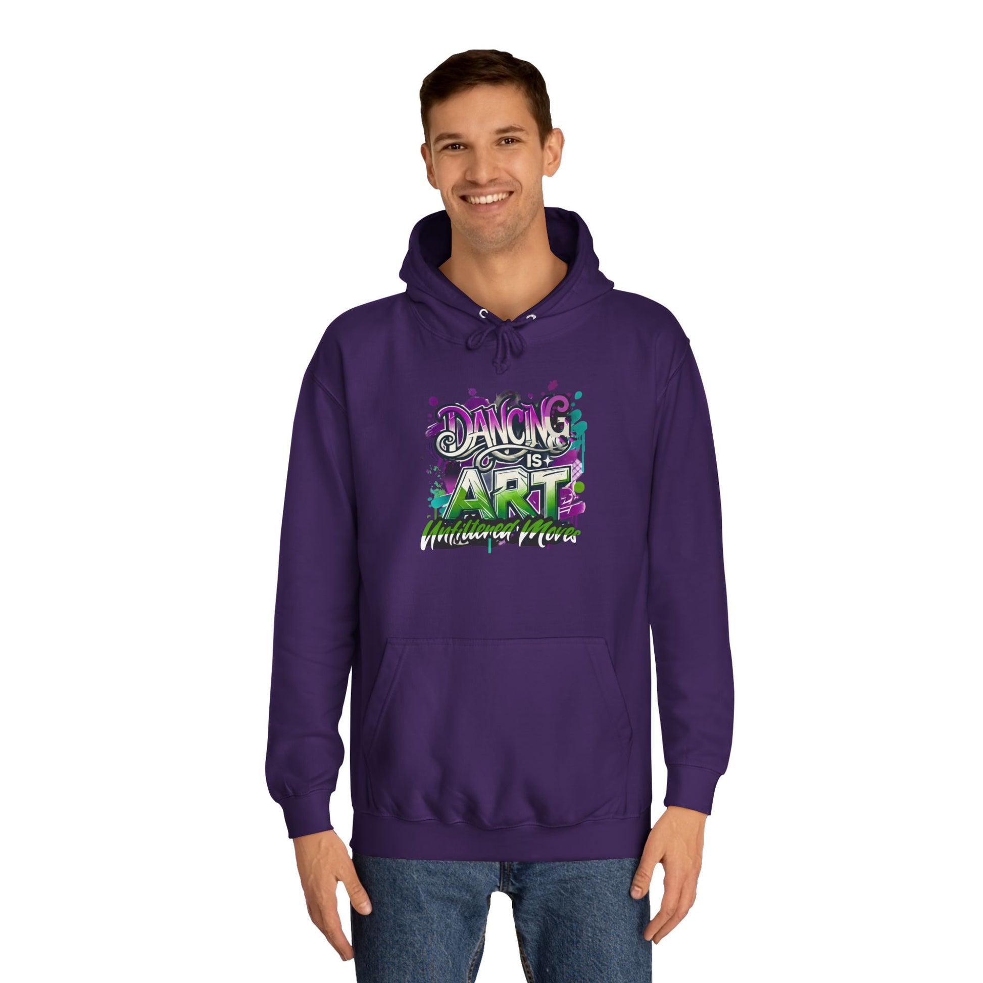 Breakdance Hoodie with Graffiti Typography - Unfiltered Moves
