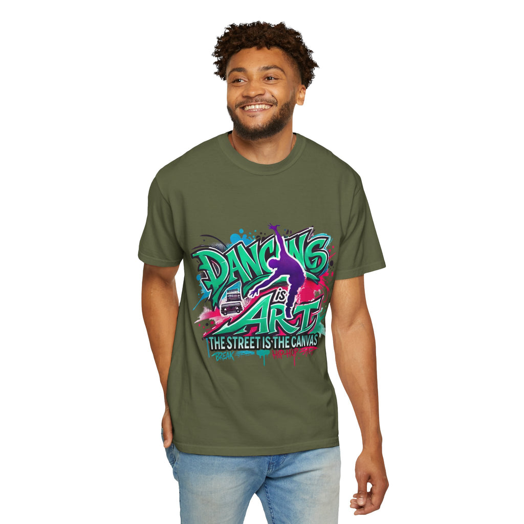 Artistic Dance T-Shirt, Urban Dance Tee, Street Art Apparel, Gift for Dancers, Graffiti Shirt, Colorful Expression Tee