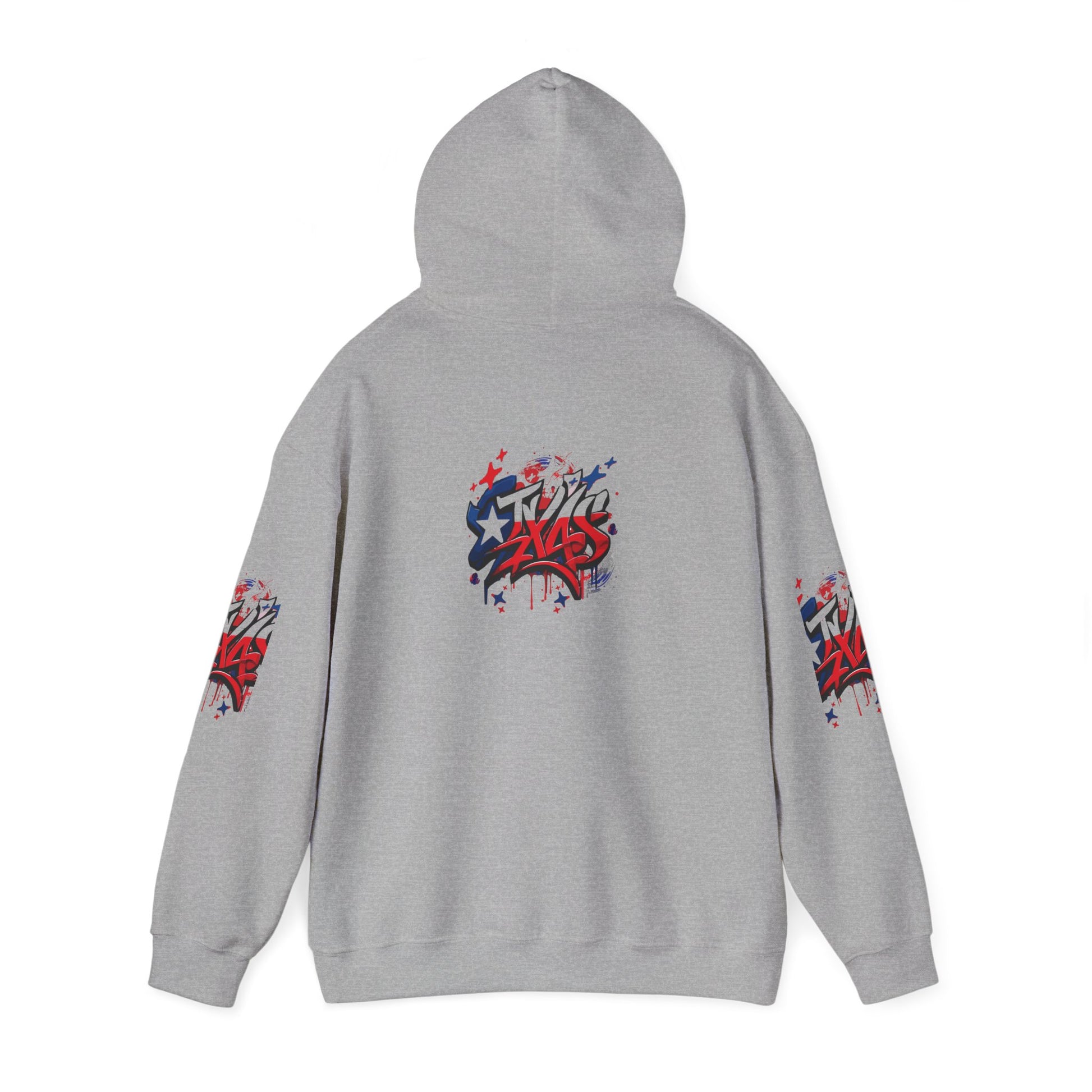 Patriotic Graffiti Hoodie, Cozy Sweatshirt for Casual Wear, Perfect Gift for July 4th, Stylish Streetwear, Unisex Fashion