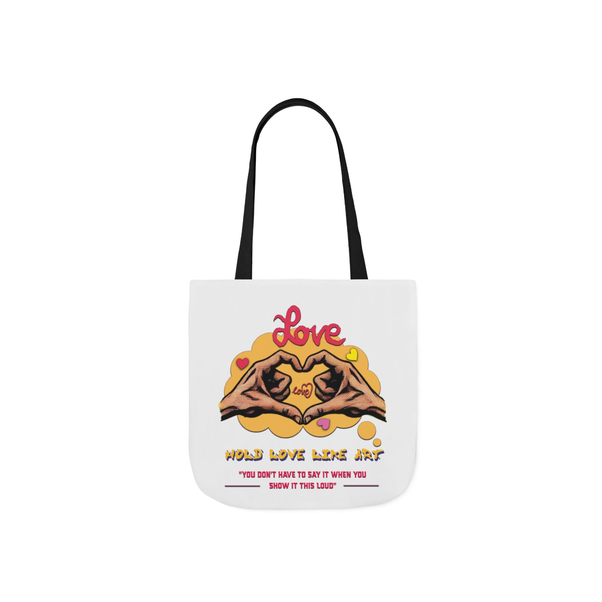 Love Canvas Tote Bag with 5-Color Straps - Perfect for Everyday Use, Gifts, Shopping, Eco-Friendly, Valentine's Day