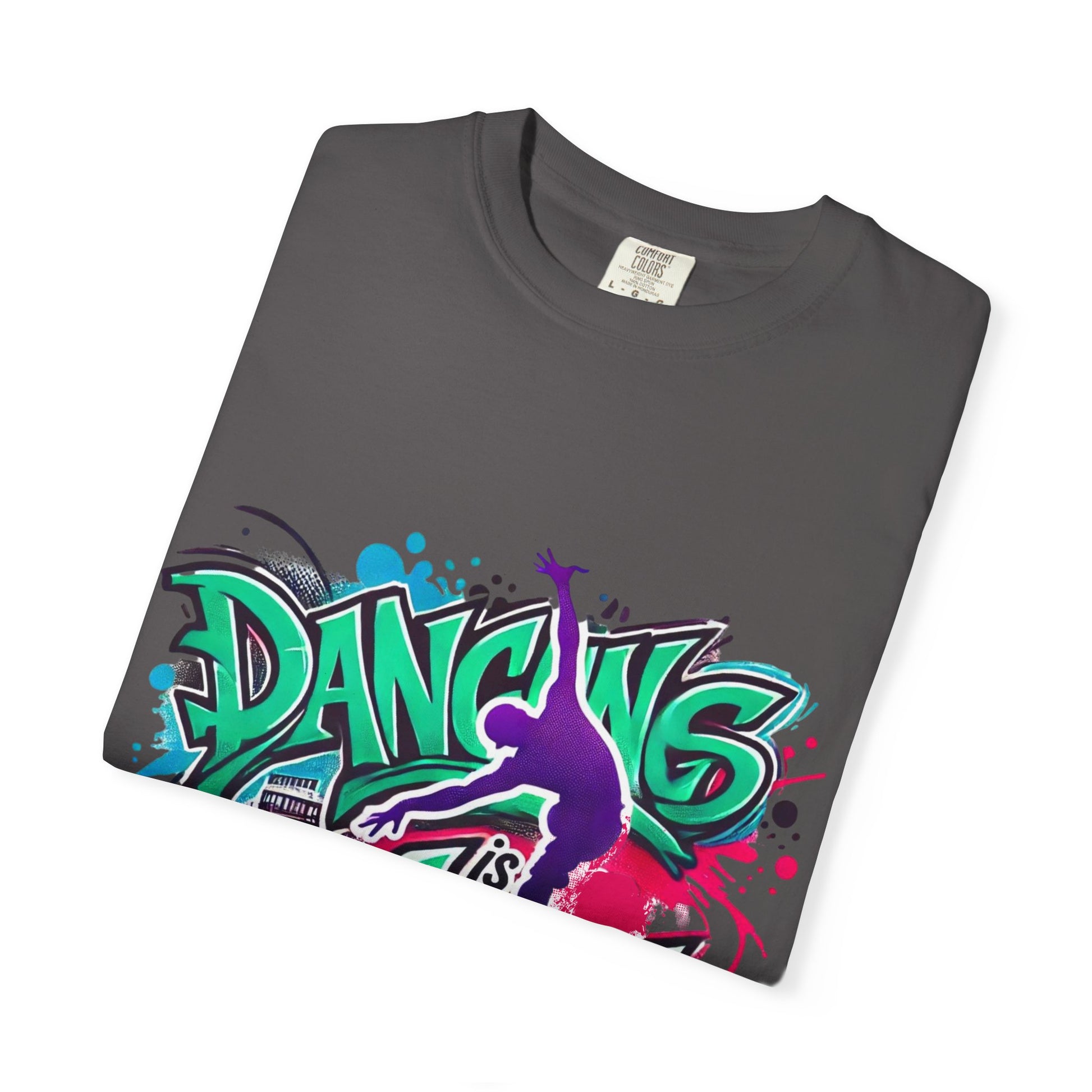 Artistic Dance T-Shirt, Urban Dance Tee, Street Art Apparel, Gift for Dancers, Graffiti Shirt, Colorful Expression Tee