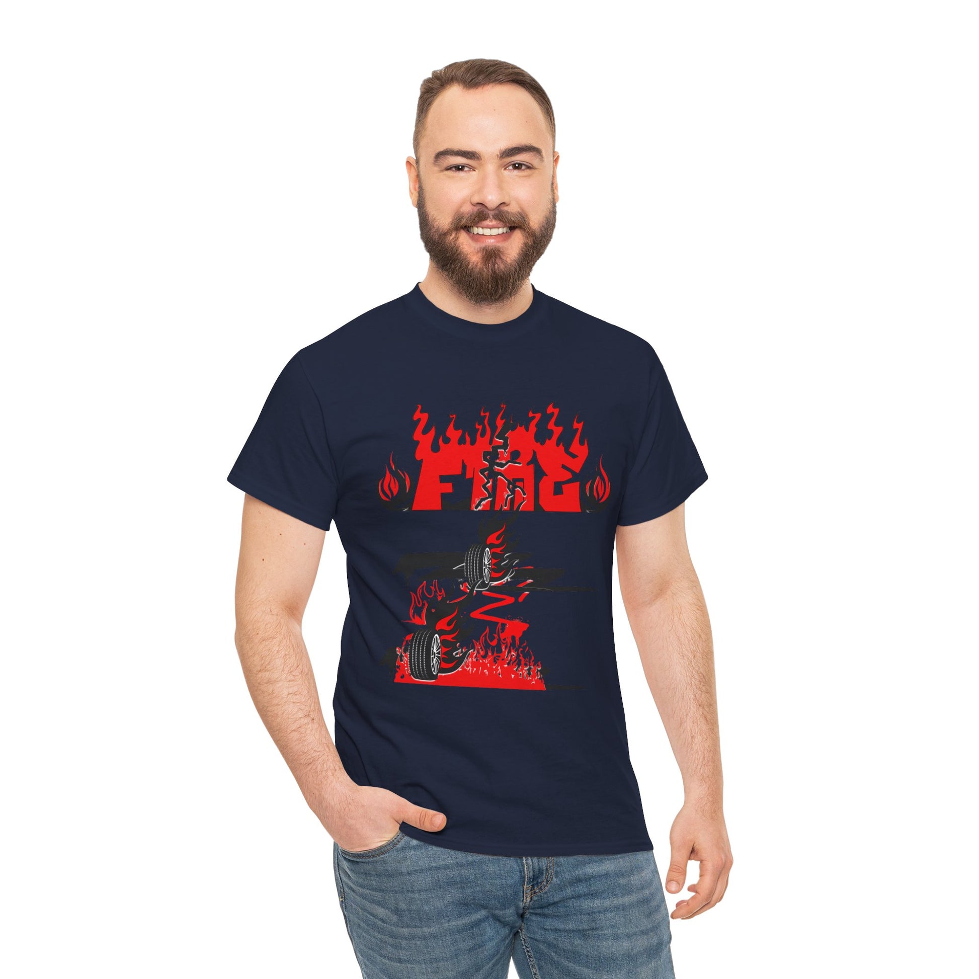 Fire Graphic Unisex Tee, Graphic T-Shirt, Casual Wear, Street Style, Gift for Him/Her, Festival Outfit