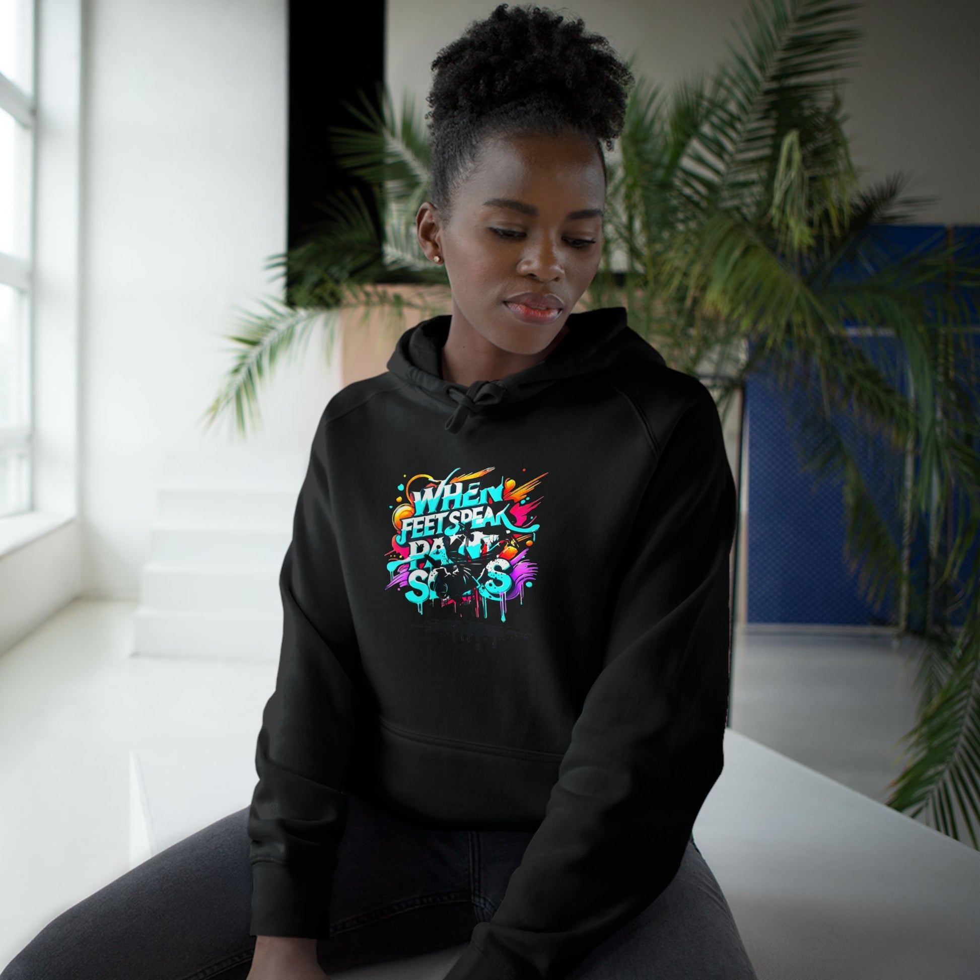 Urban Expression Graffiti Hoodie - When Feet Speak, Paint Soars Hoodie.