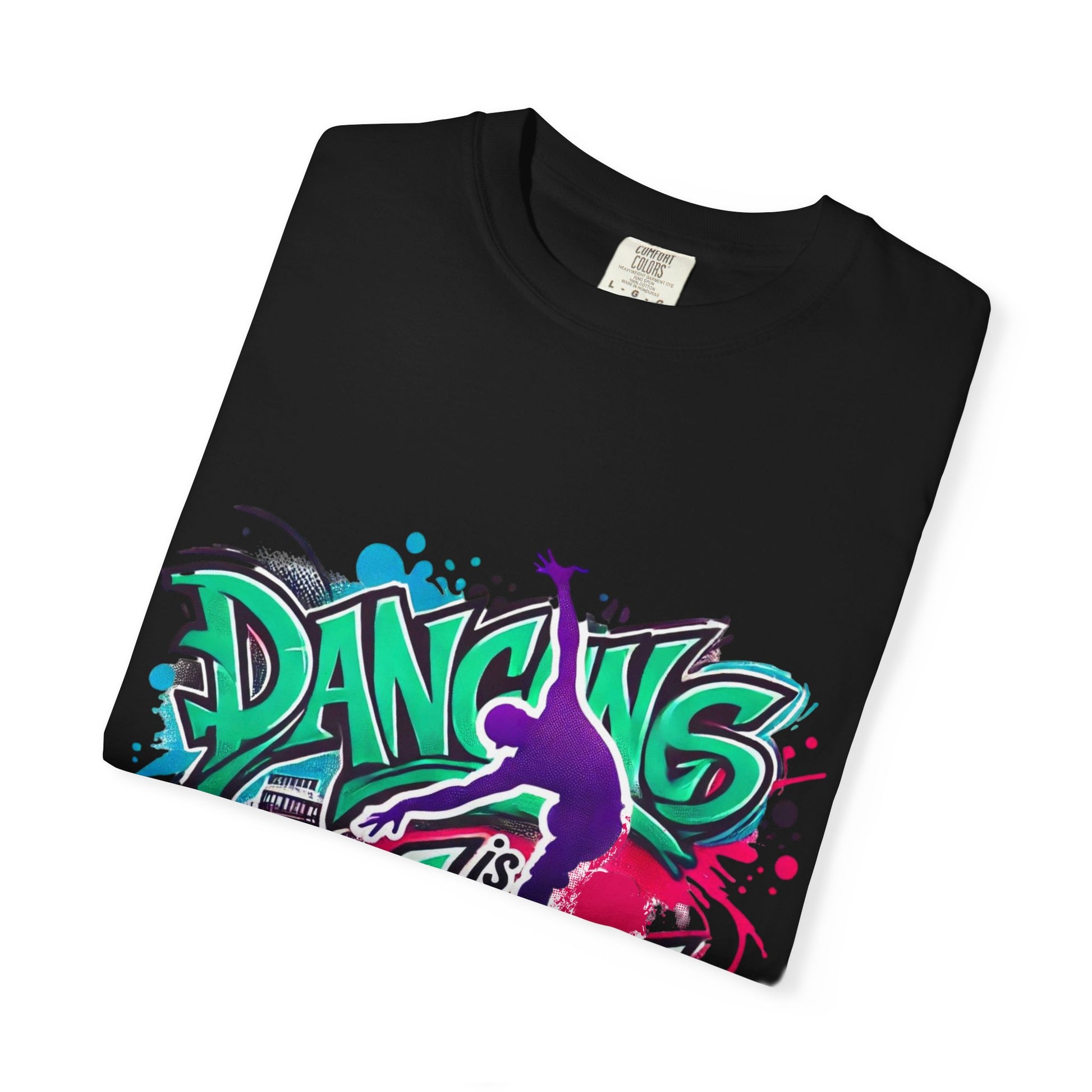 Artistic Dance T-Shirt, Urban Dance Tee, Street Art Apparel, Gift for Dancers, Graffiti Shirt, Colorful Expression Tee