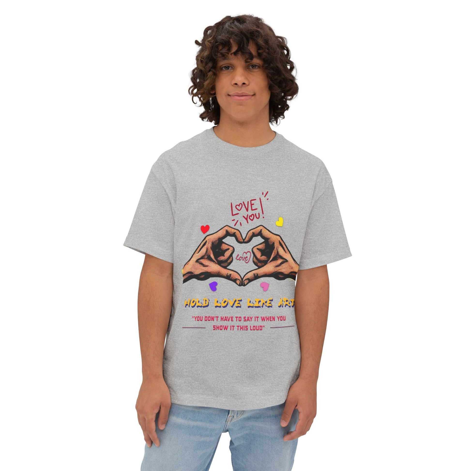 Unisex Oversized Boxy Tee - Love Life Art, Casual Wear, Gifts for Her, Art Apparel, Everyday Comfort Shirt