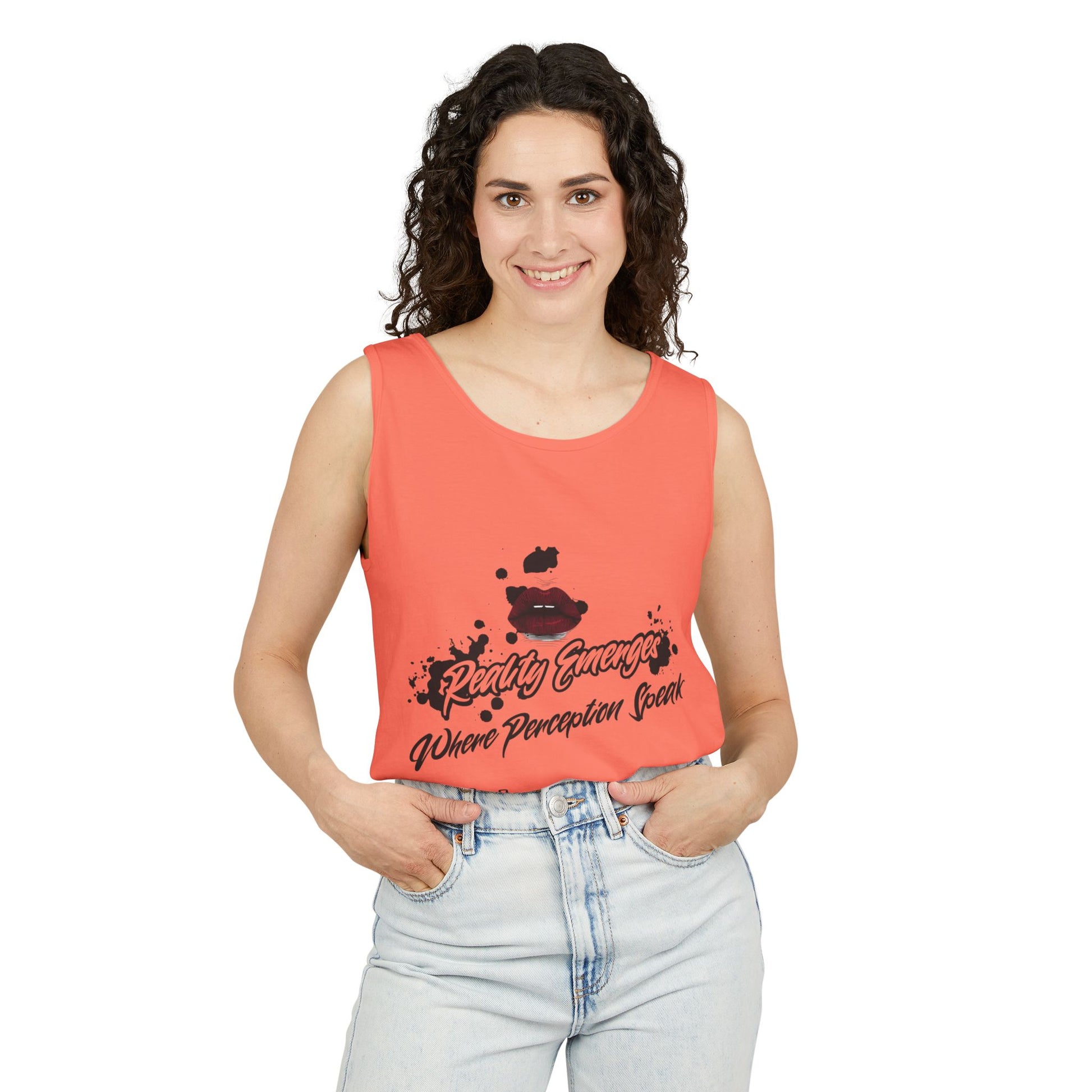 Tank Top - "Create Yourself" Quote Design, Motivational Apparel, Gift for Self-Love, Summer Essential, Positive Vibes