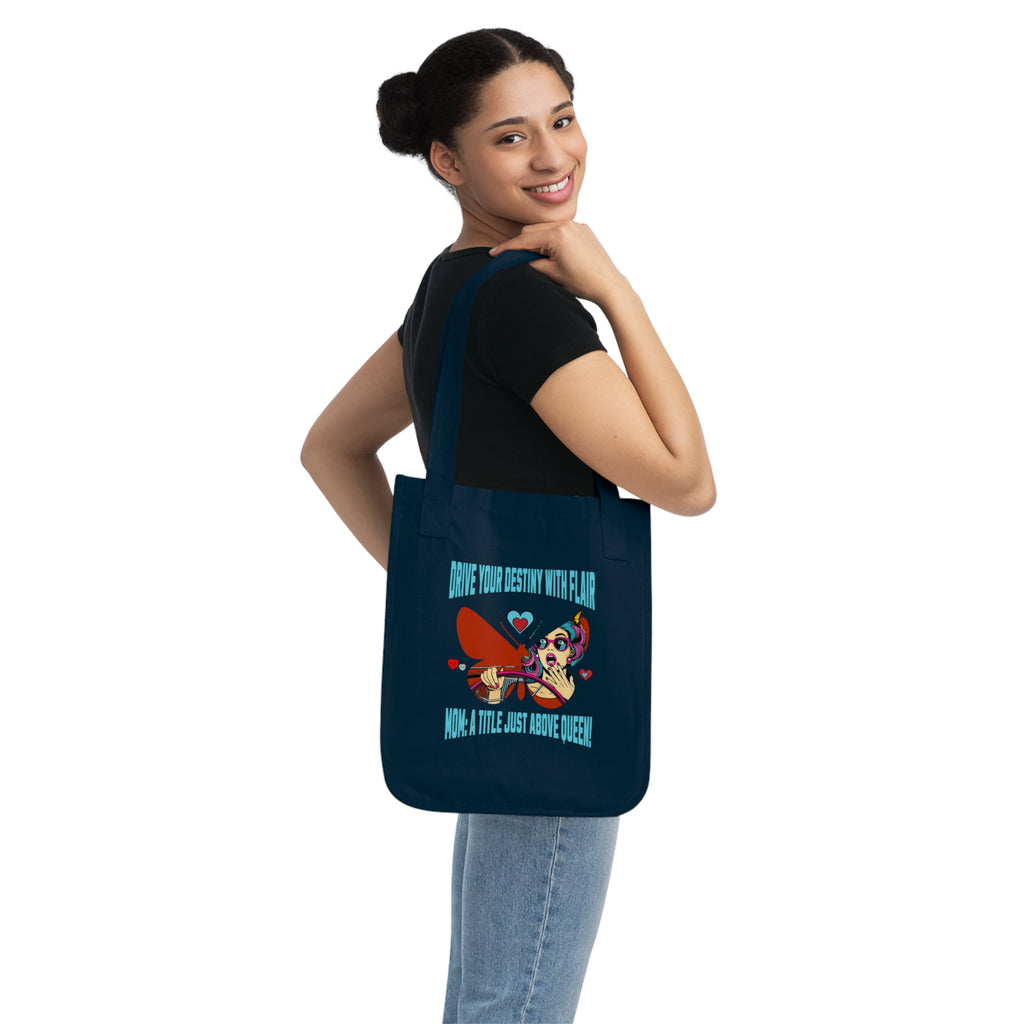 Inspired Organic Canvas Tote Bag - Drive Your Destiny, Eco-Friendly Shopping, Bohemian Style, Gift for Her, Sustainable Accessory