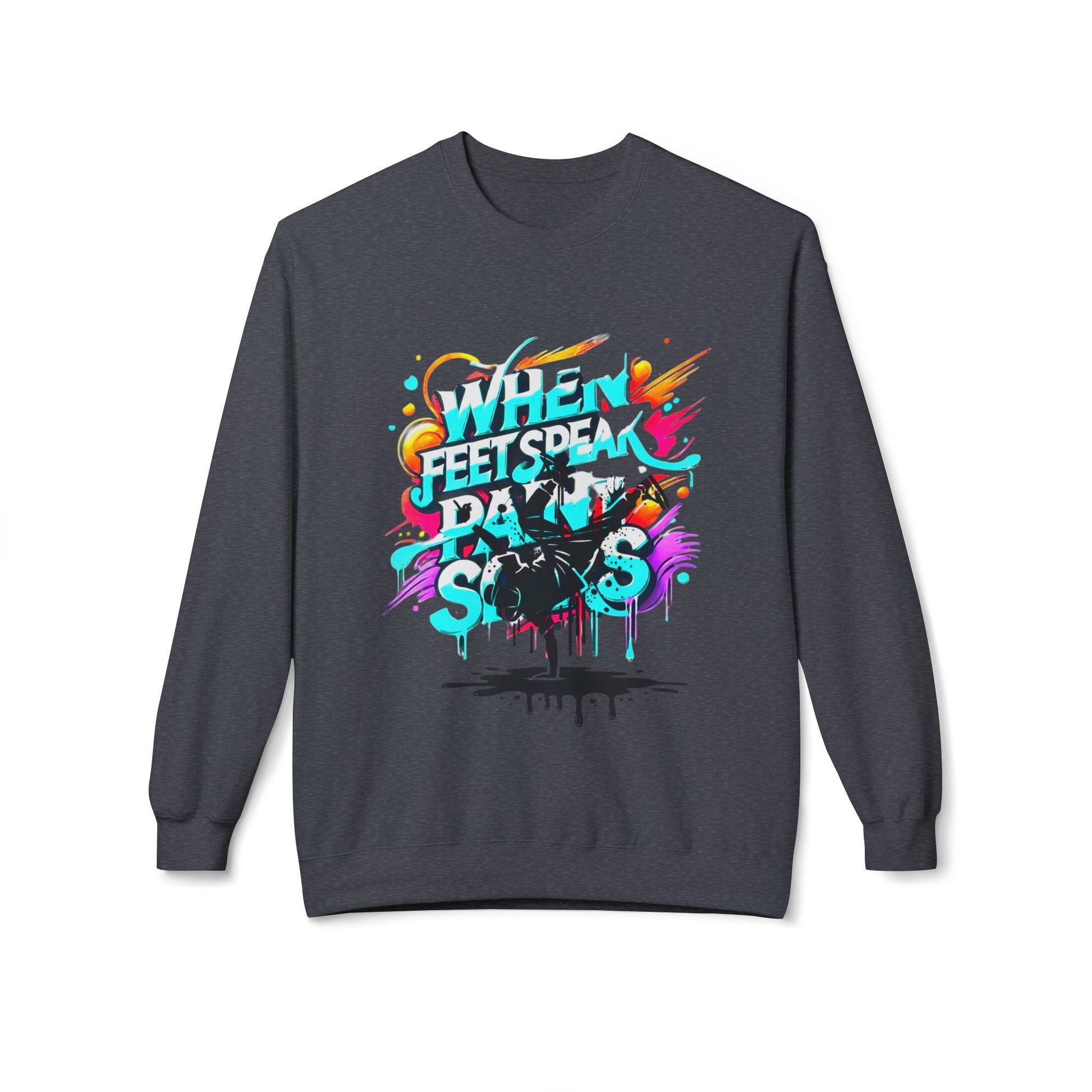 Bold in Motion Sweatshirt, Unisex Fashion Sweatshirt, Art Lover Apparel, Gift for Dancers, Street Art Crew