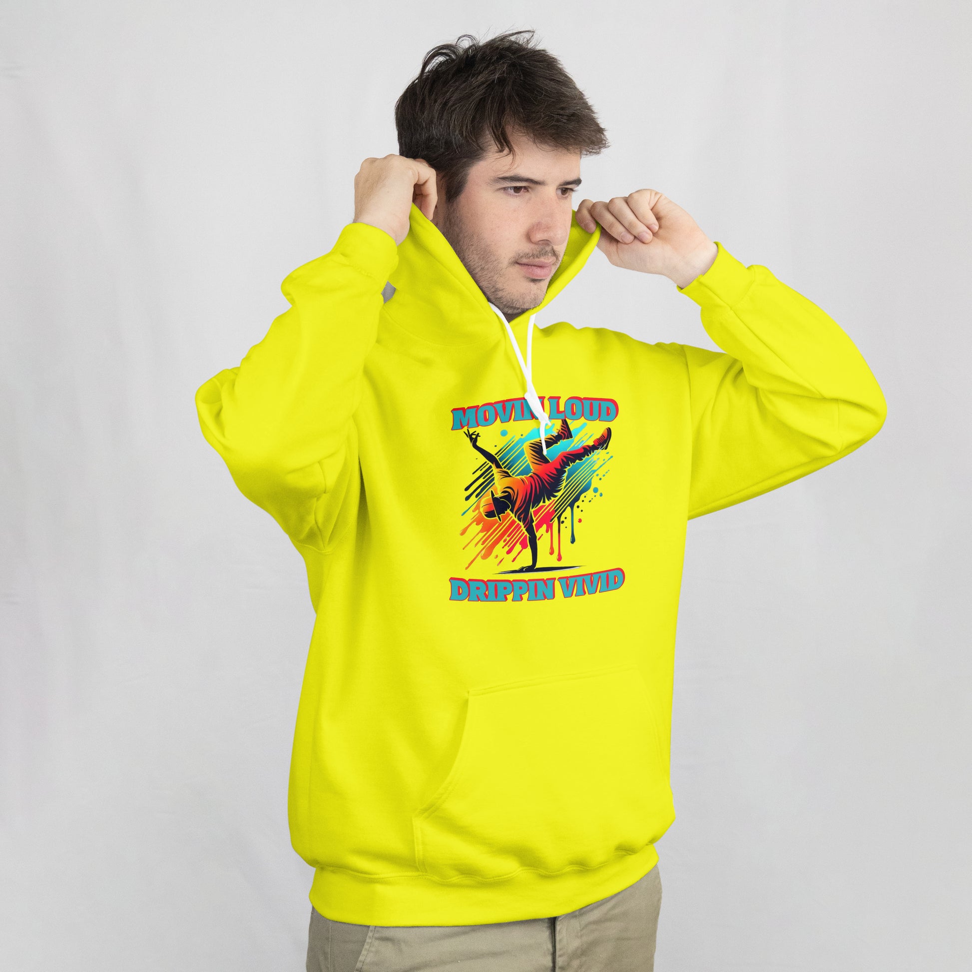 Movin Loud Drippin Vivid Graffiti Hoodie – Street Rhythm Edition